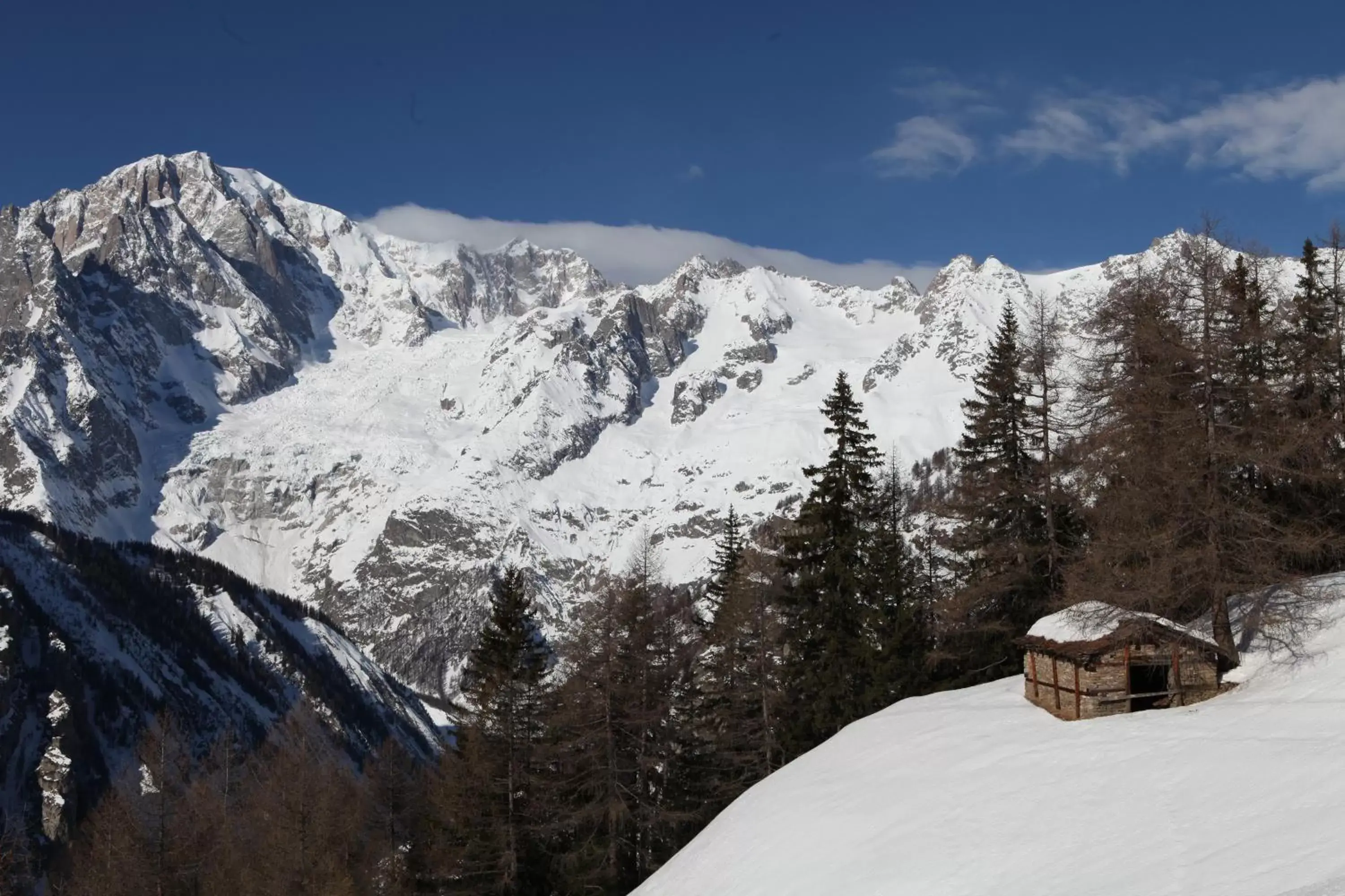 Natural landscape, Winter in Grand Hotel Courmayeur Mont Blanc