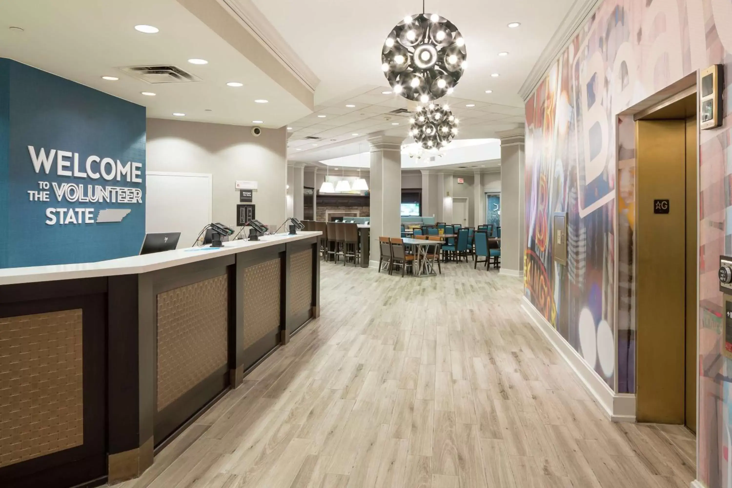 Lobby or reception in Hampton Inn & Suites Memphis-Beale Street