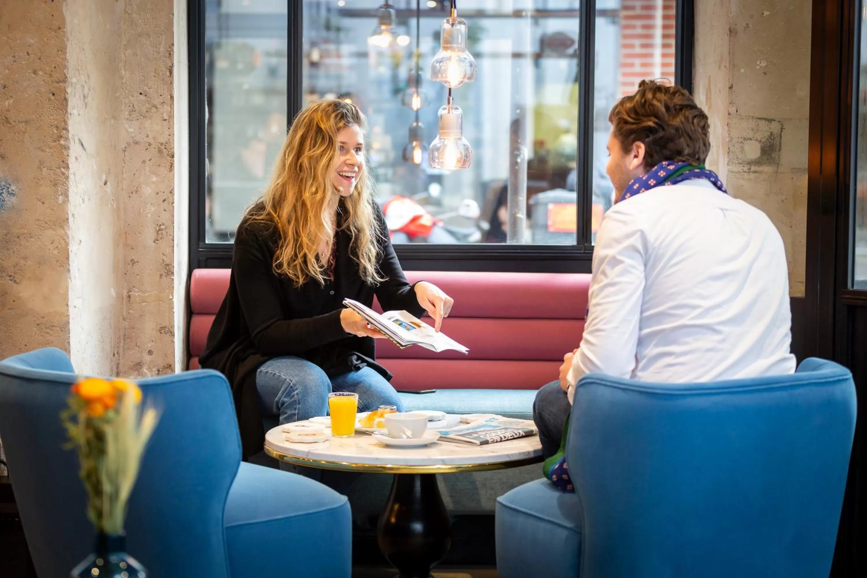 Seating area in Hotel Bridget