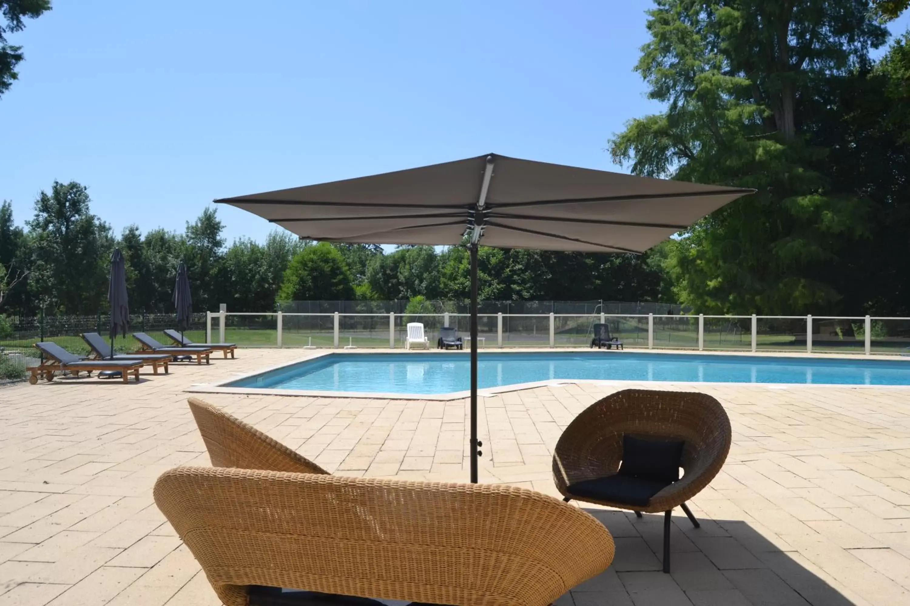 Swimming Pool in Logis Château Saint Marcel