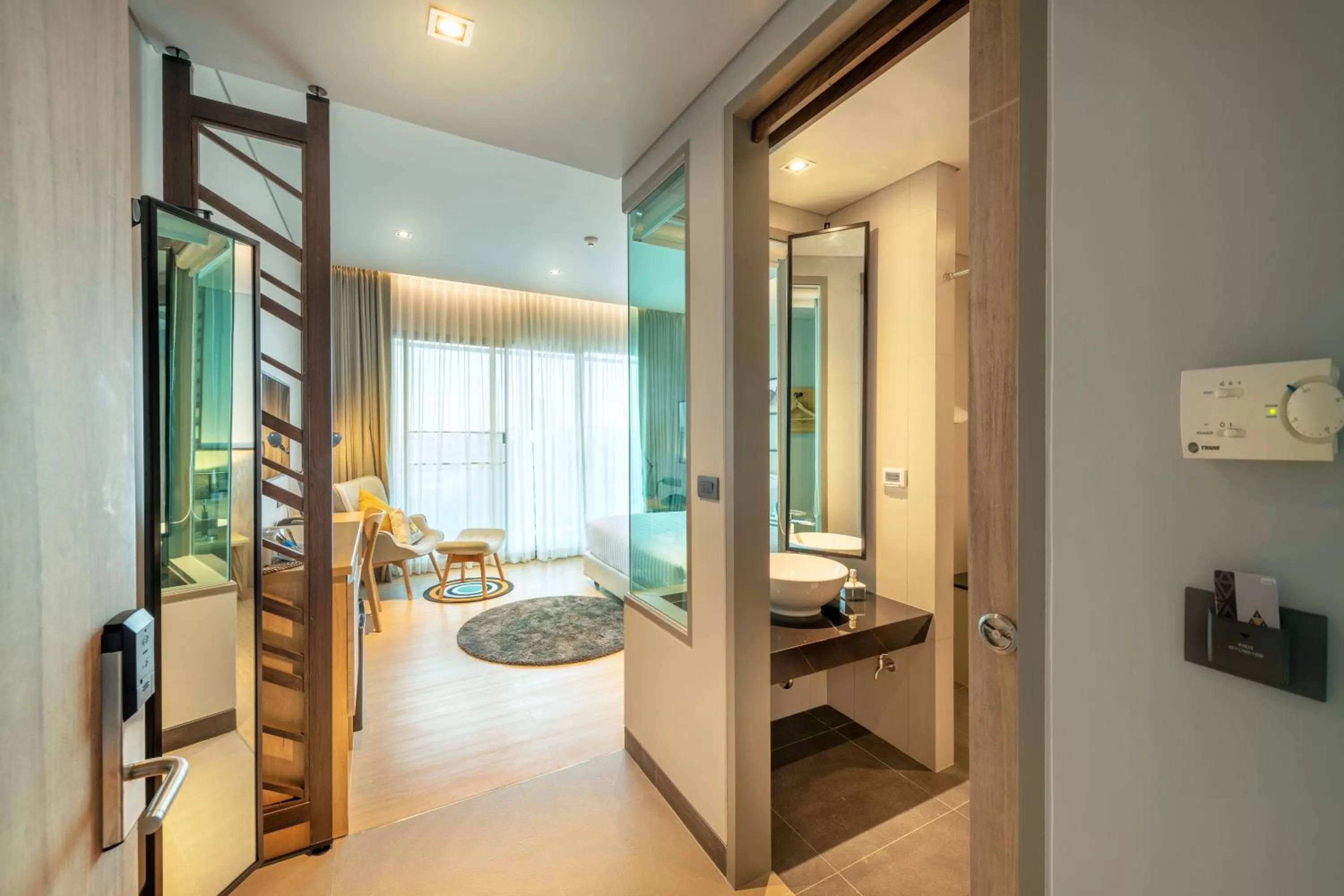 Bathroom, Bed in AisanA Hotel Korat