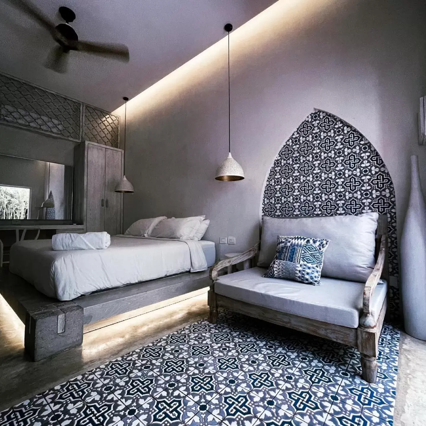 Bed, Seating Area in Layla Tulum - Adults Only