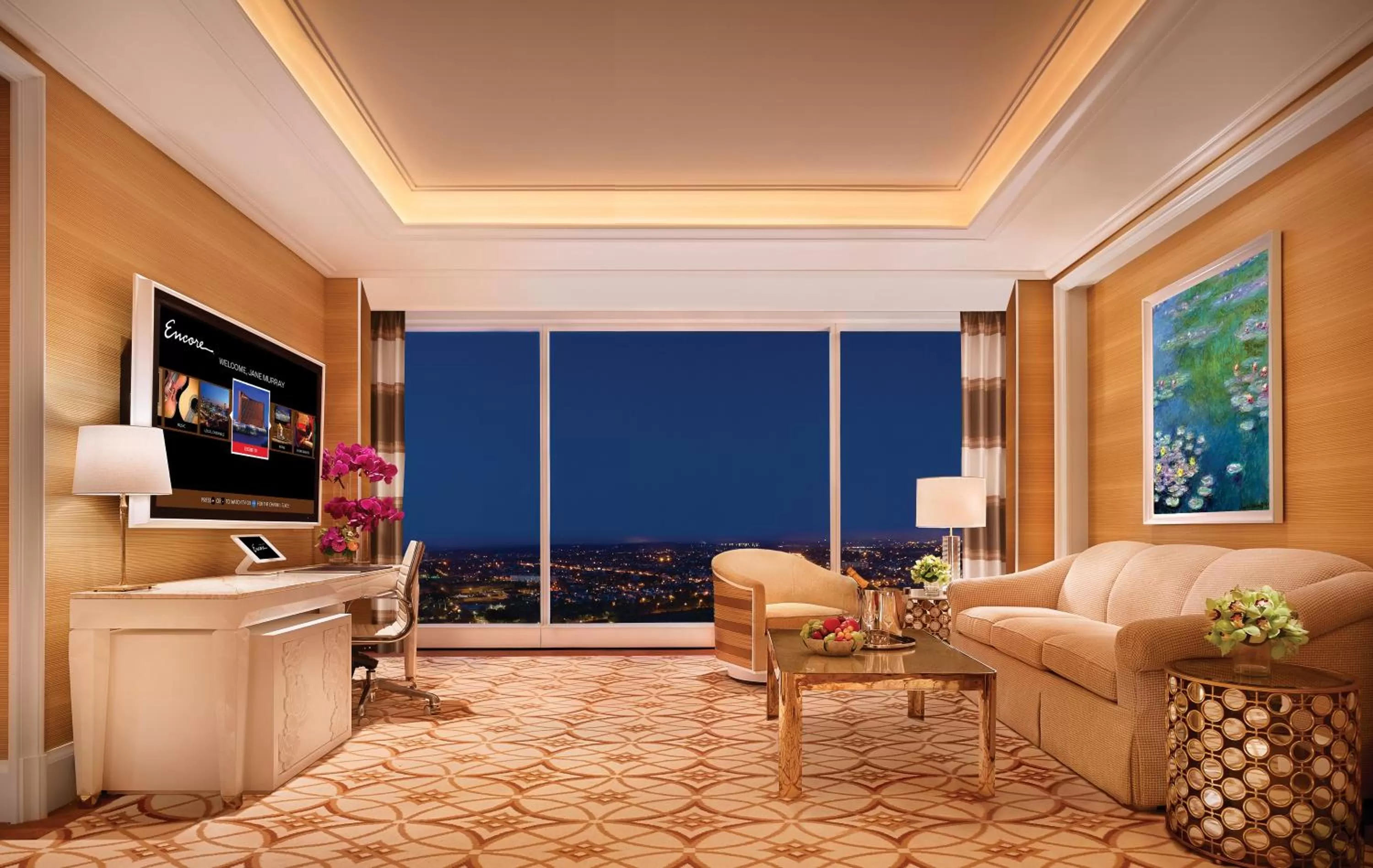 Living room, Seating Area in Encore Boston Harbor
