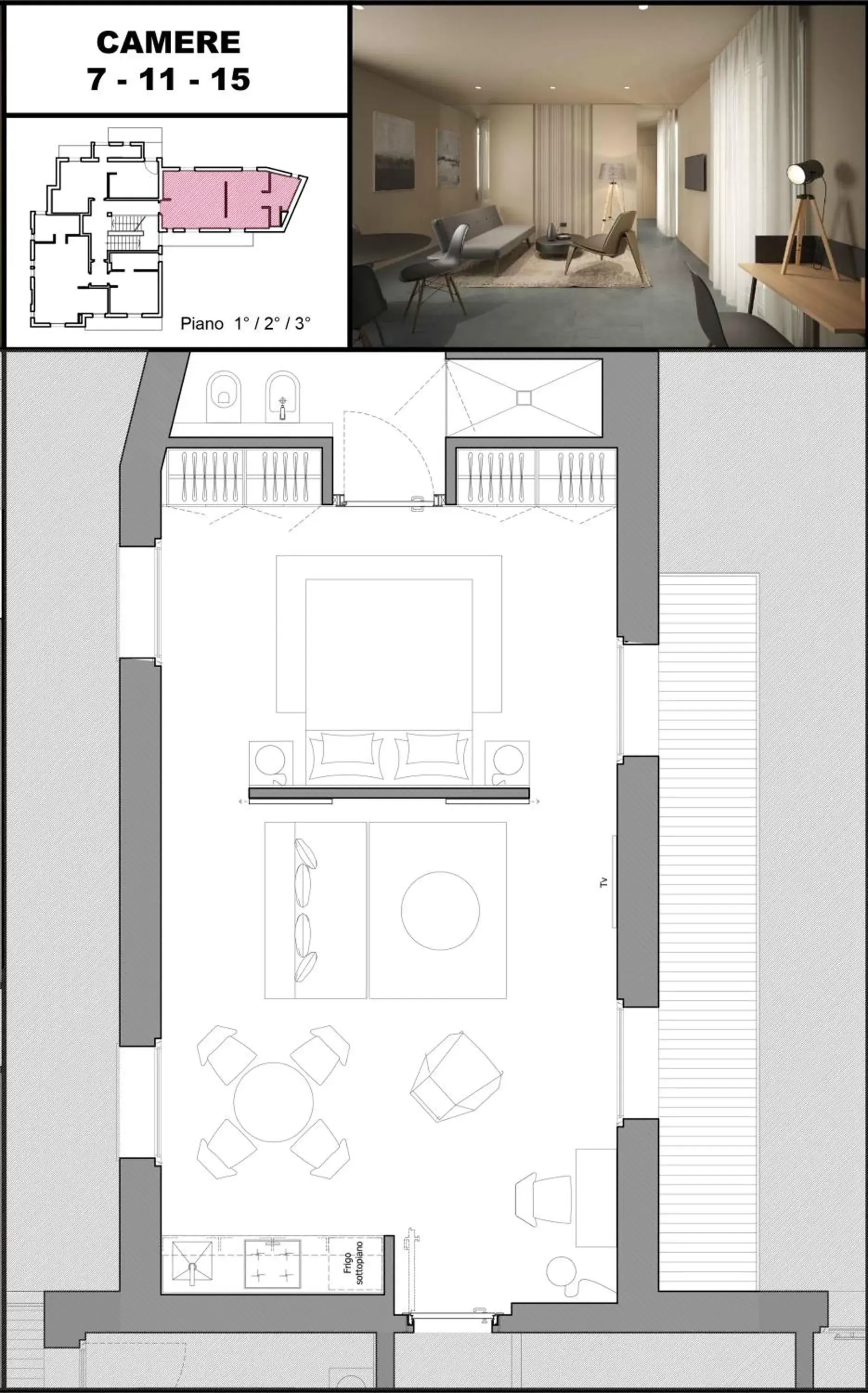 Floor Plan in Amare Suite & Apartments