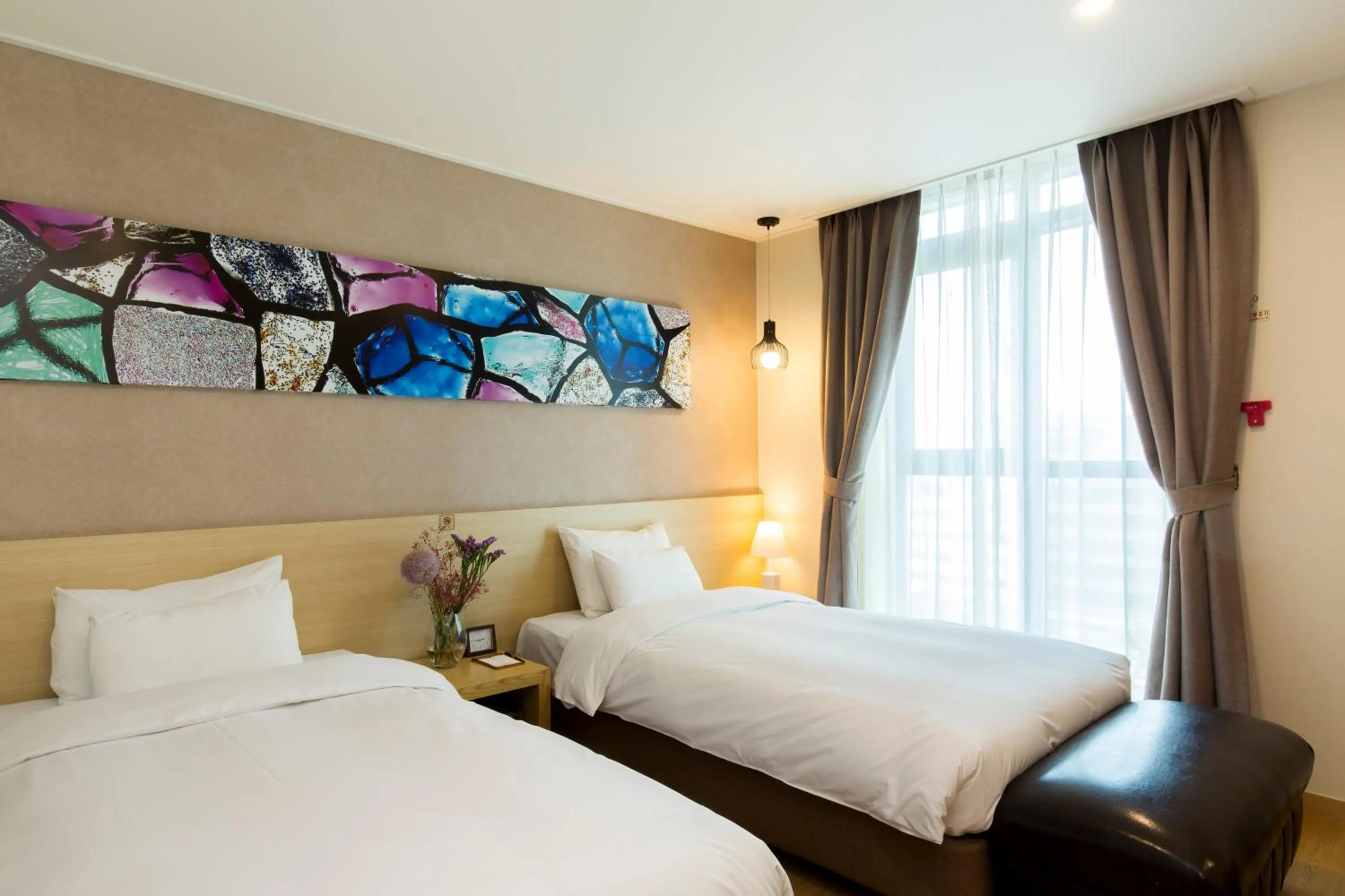 Decorative detail, Bed in Hotel Nafore