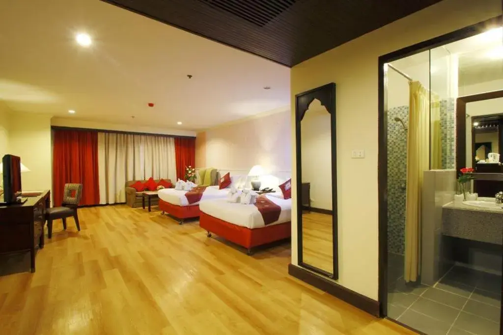 Bed in Princeton Bangkok Hotel