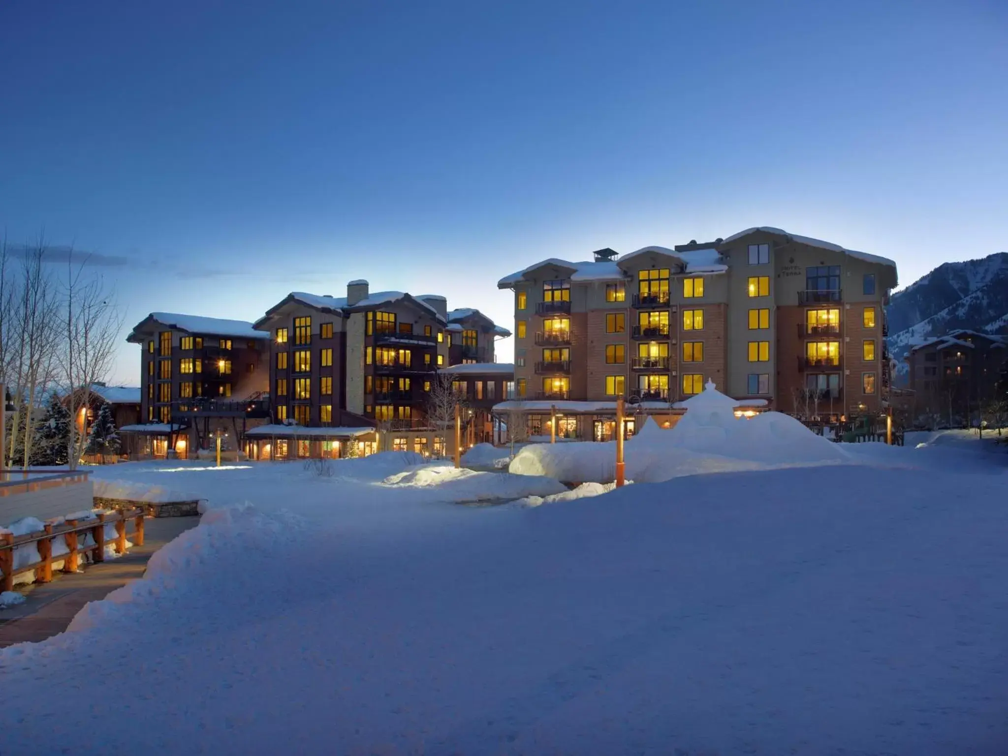 Facade/entrance, Winter in Hotel Terra Jackson Hole, a Noble House Resort