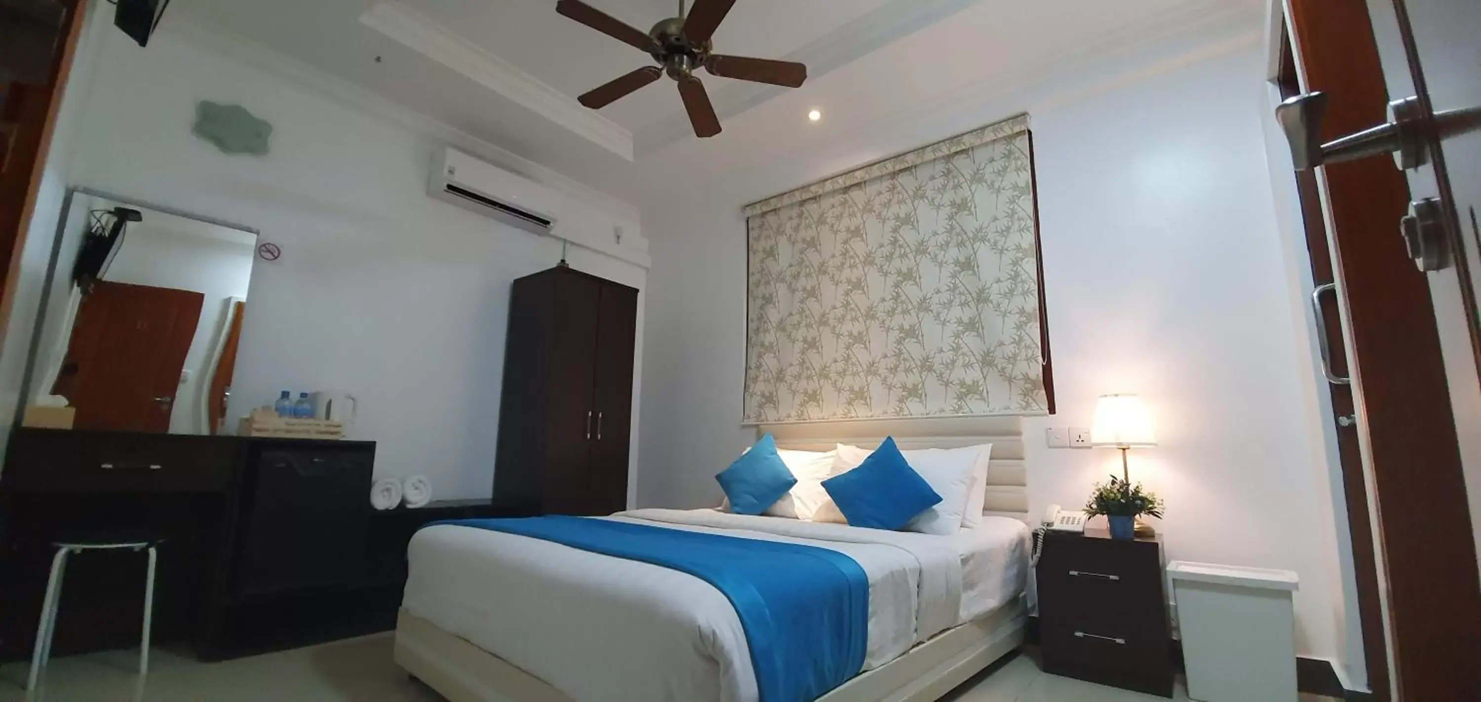 Bed in Huvan Beach Hotel at Hulhumale