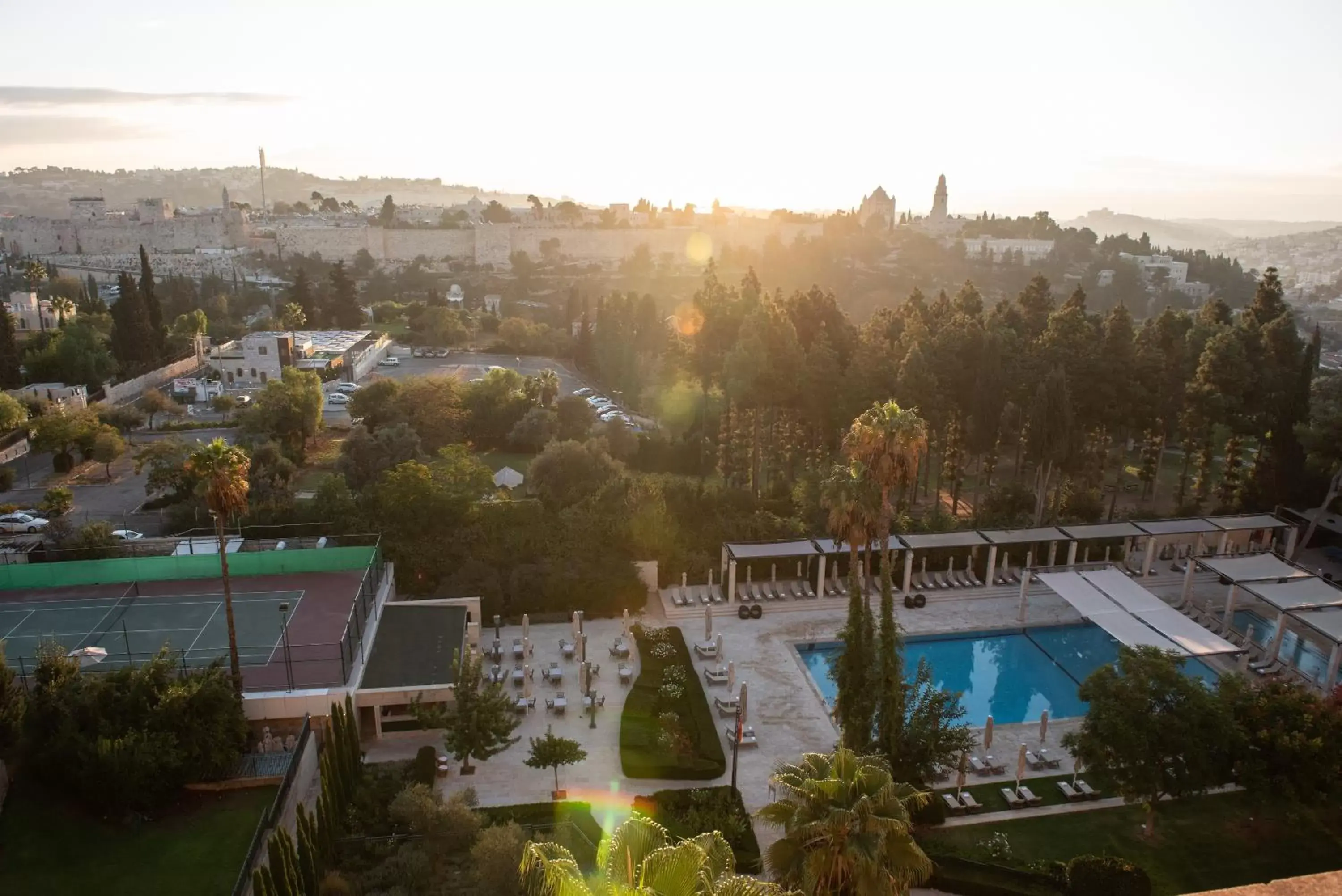 View (from property/room), Pool View in King David Hotel Jerusalem