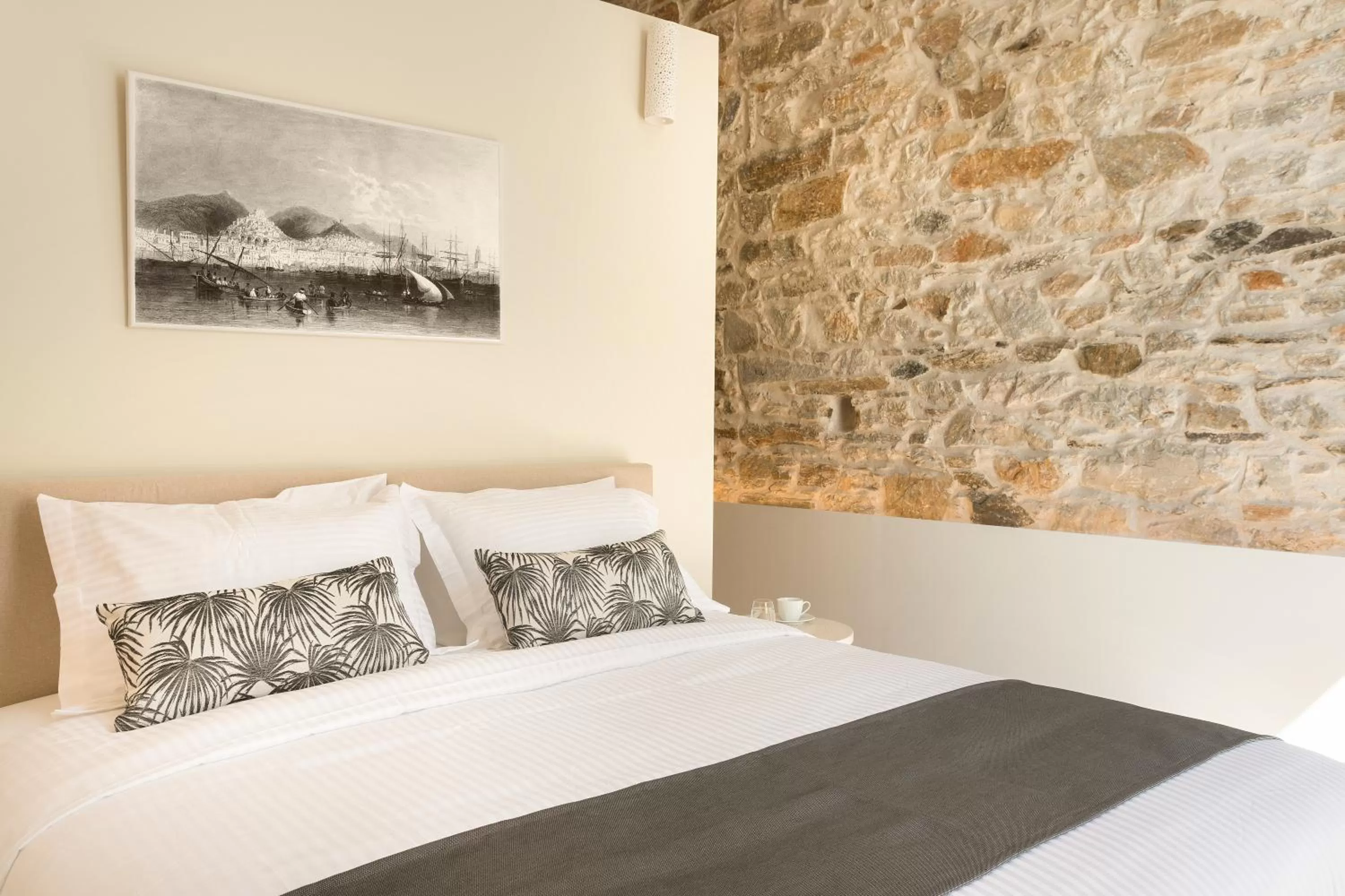 Bed in SYROS SOUL LUXURY SUITES