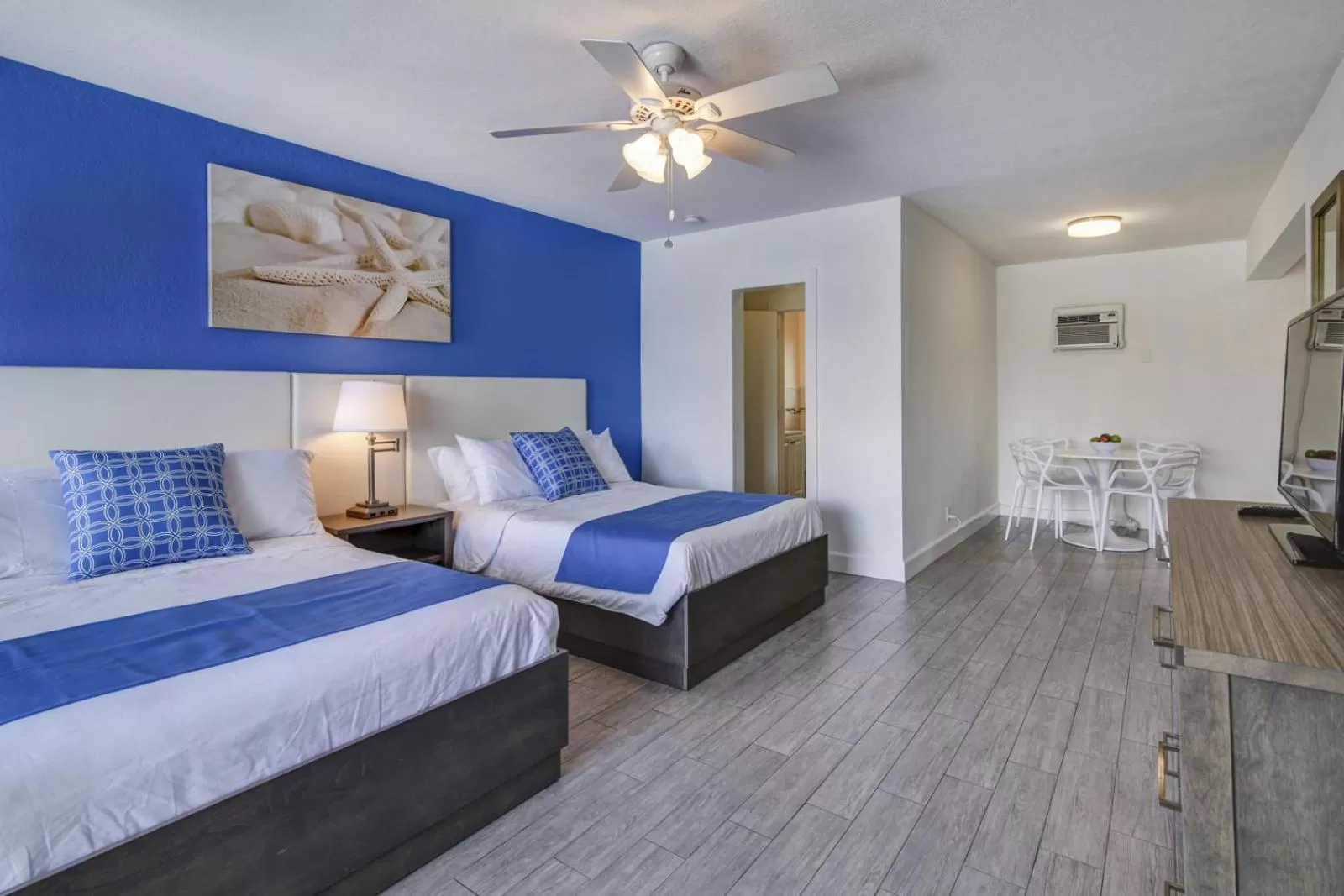 Bed in Blue Strawberry by the Sea