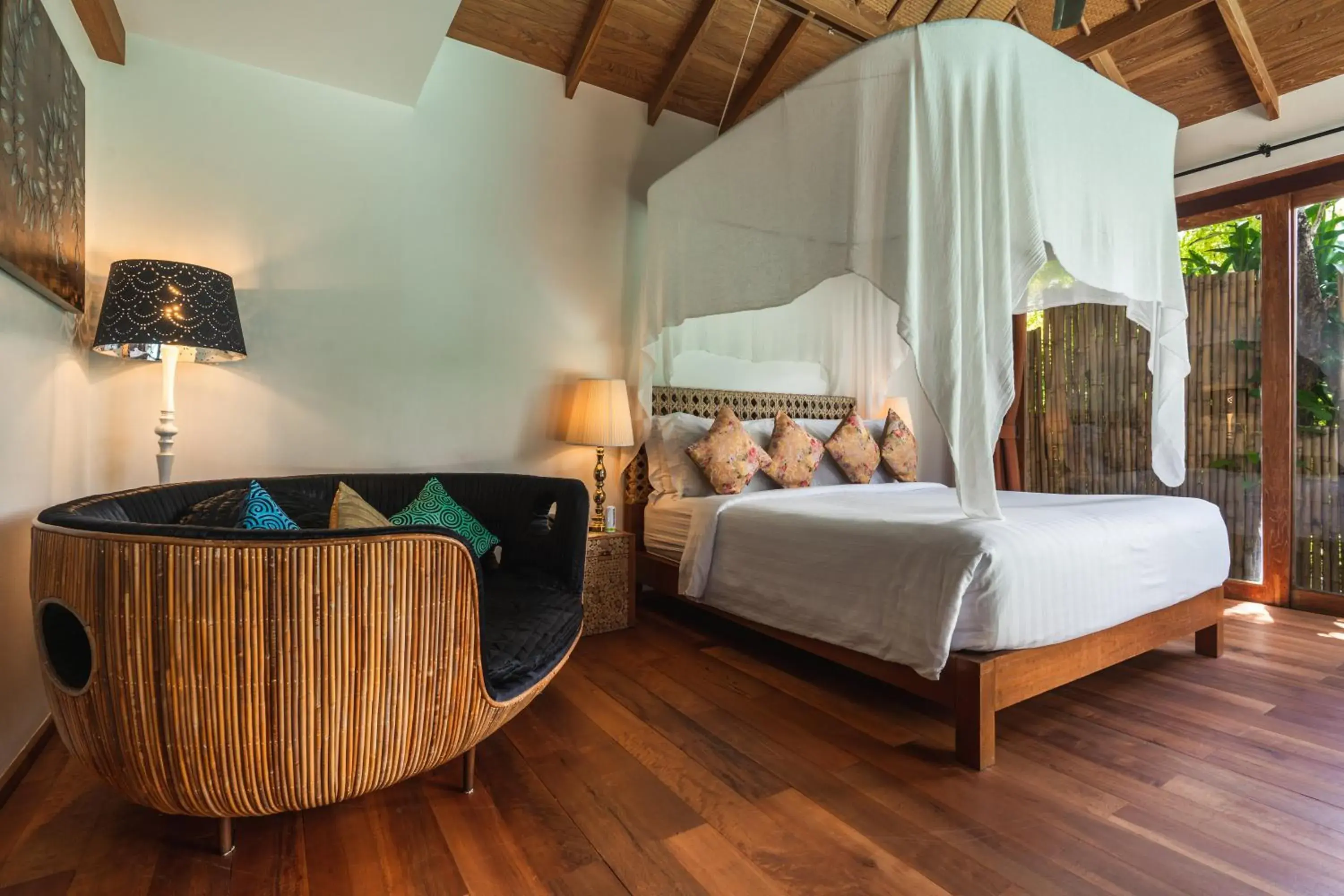 Living room, Bed in Tango Luxe Beach Villa, Koh Samui - SHA Extra Plus