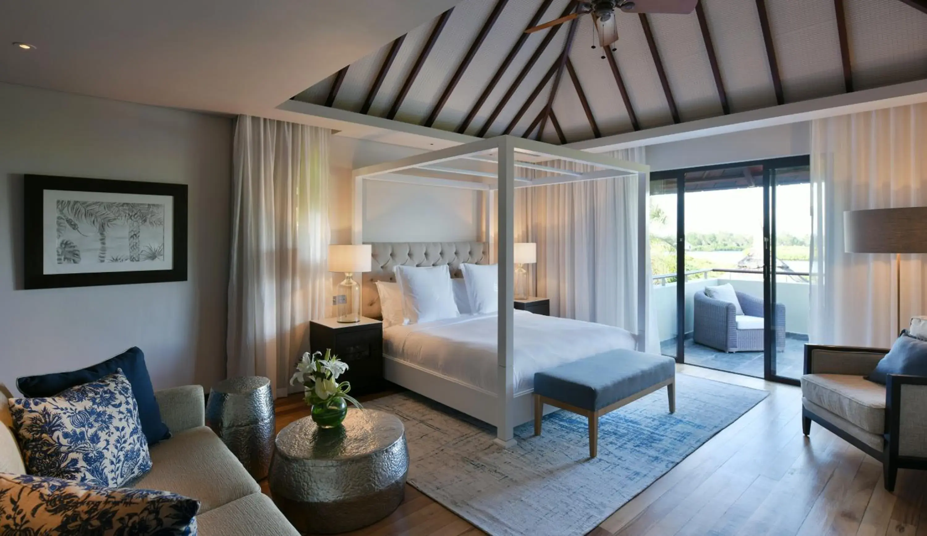 Bed in Four Seasons Resort Mauritius at Anahita