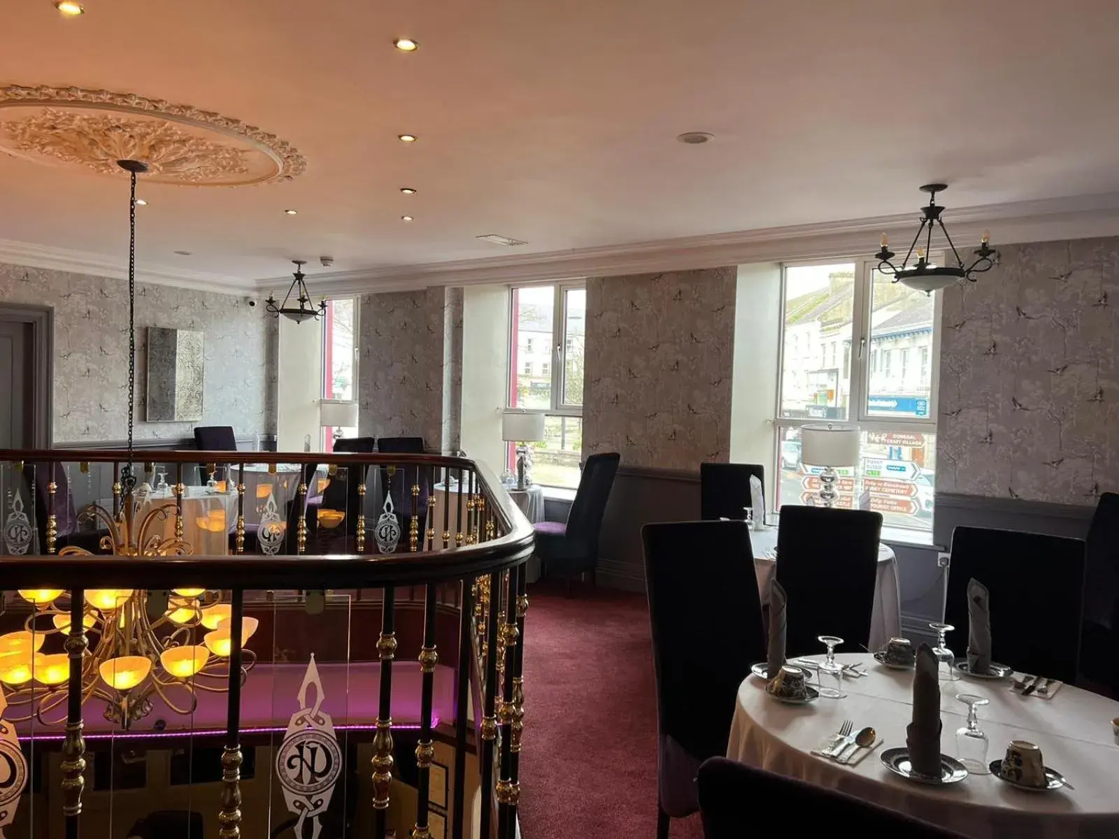 Balcony/Terrace, Restaurant/Places to Eat in Central Hotel Donegal