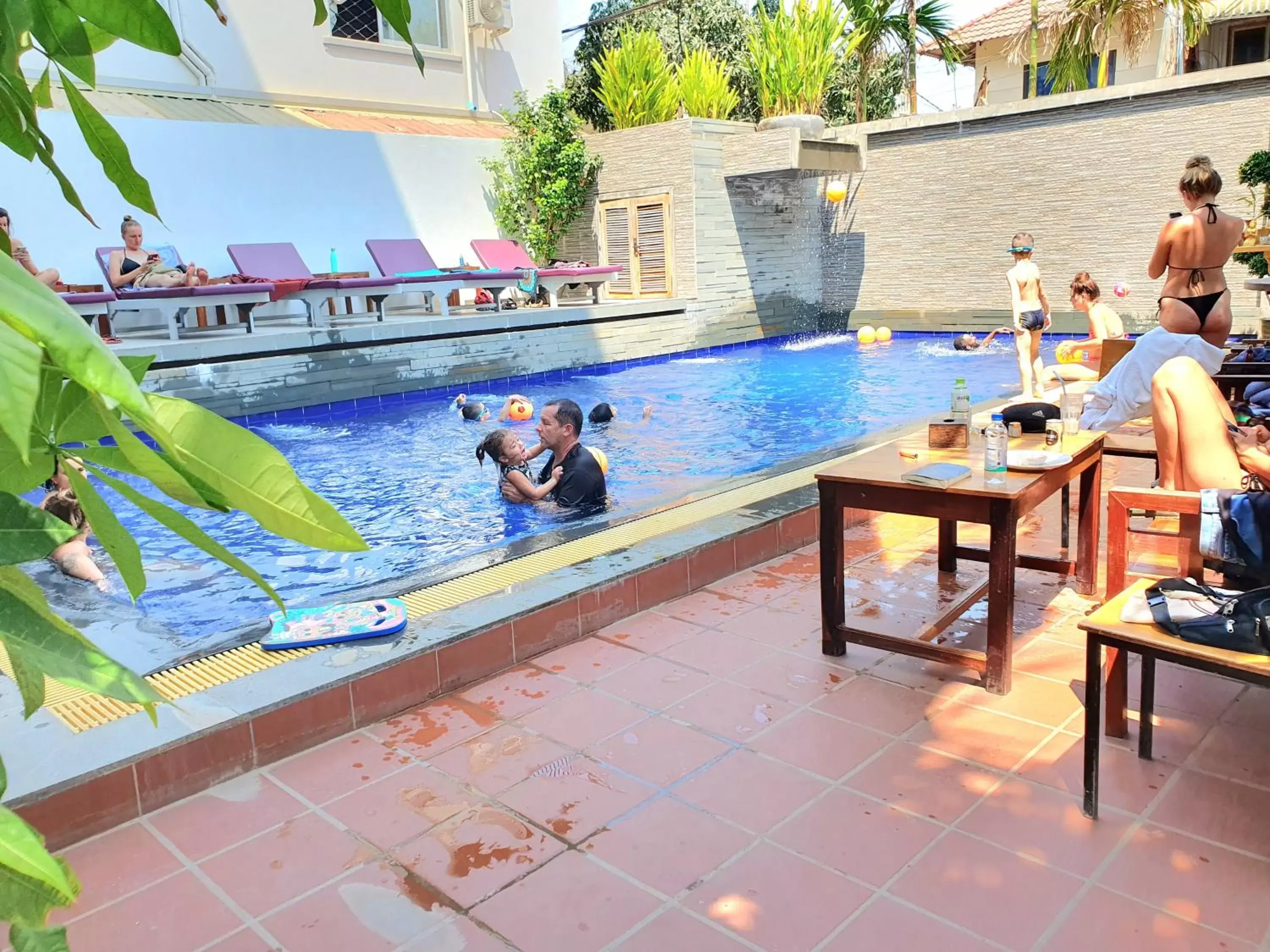 Swimming Pool in Long Night Siem Reap Hotel Swimming Pool in Long Night Siem Reap Hotel