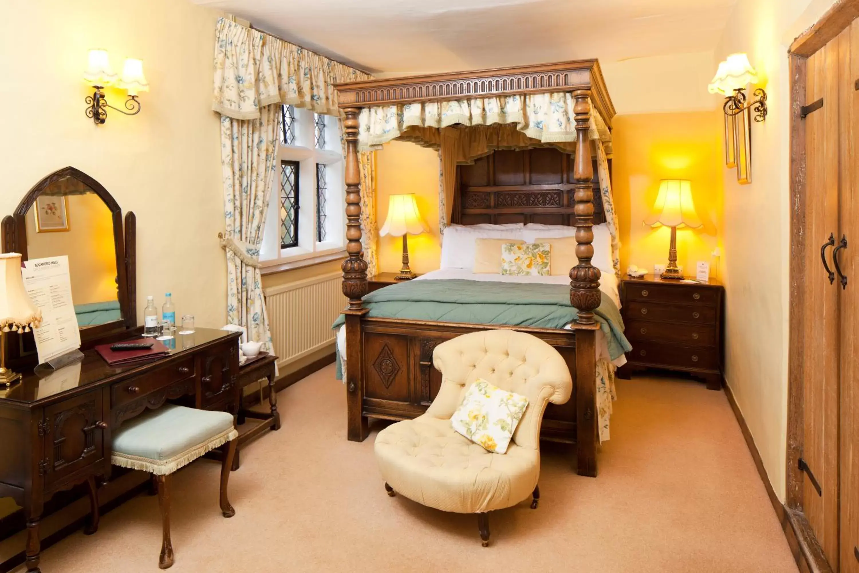 Bed in Seckford Hall Hotel & Spa