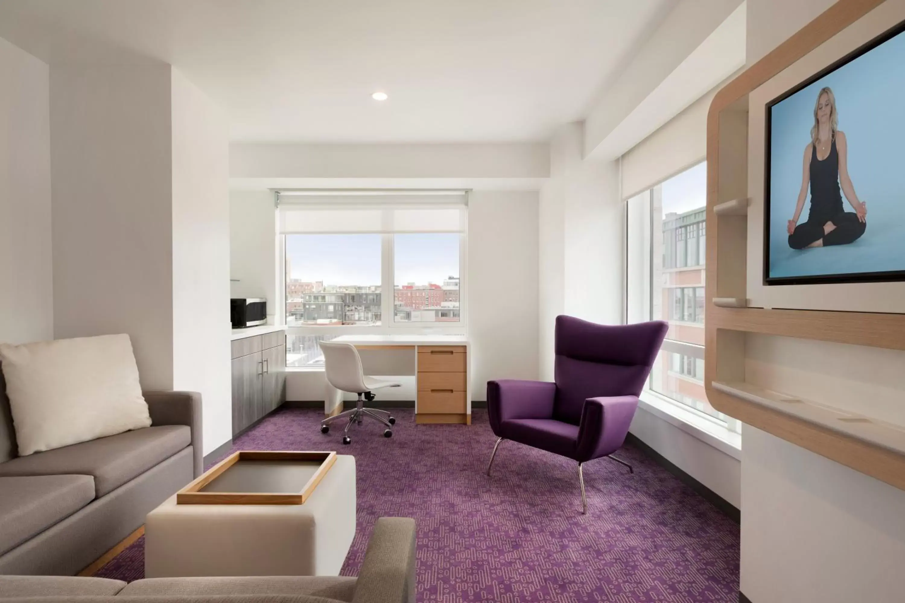 Living room, Seating Area in YOTEL Boston