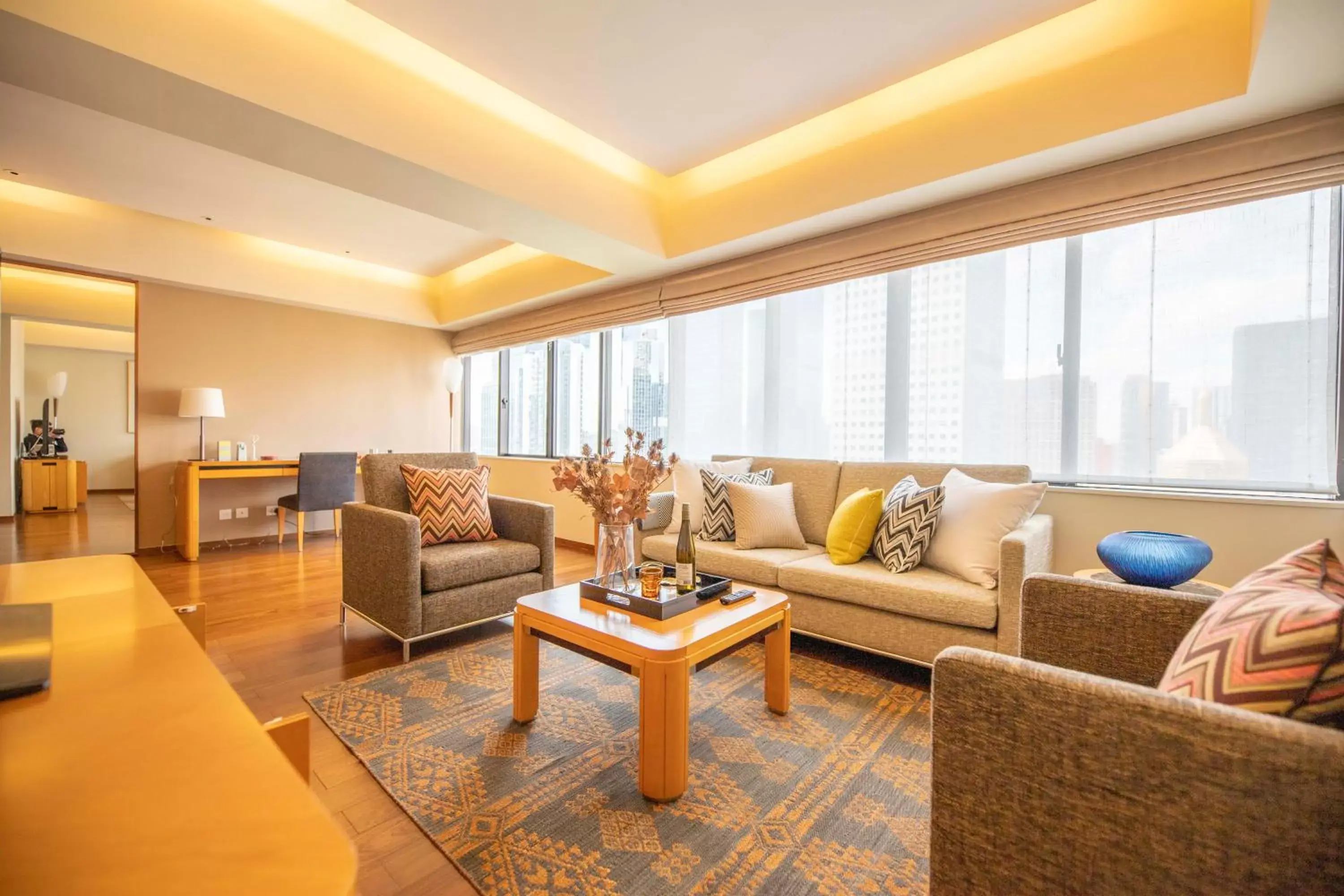 Seating Area in Shanghai Centre Serviced Apartment