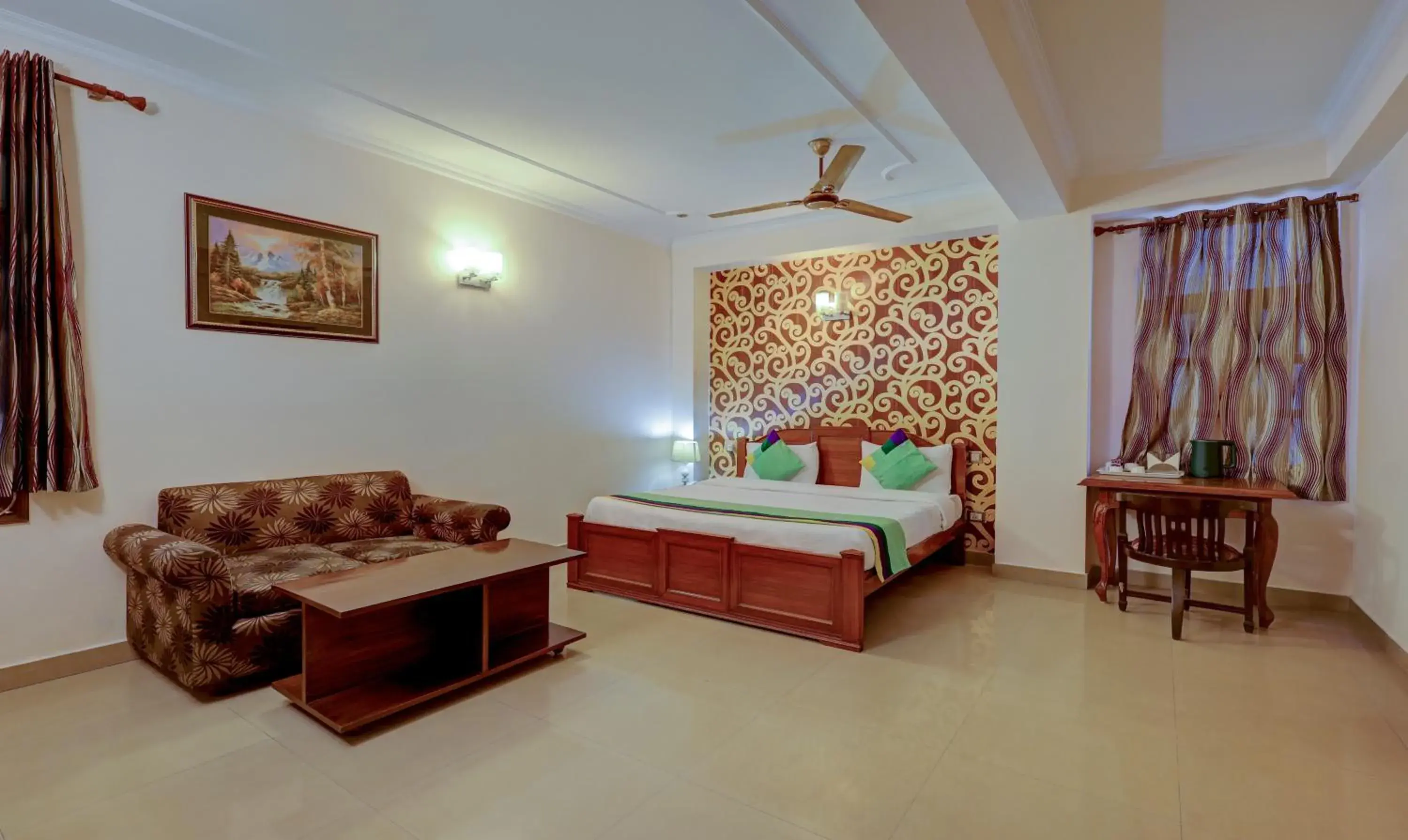 Seating area, Bed in Treebo Primeone Seating area, Bed in Treebo Primeone