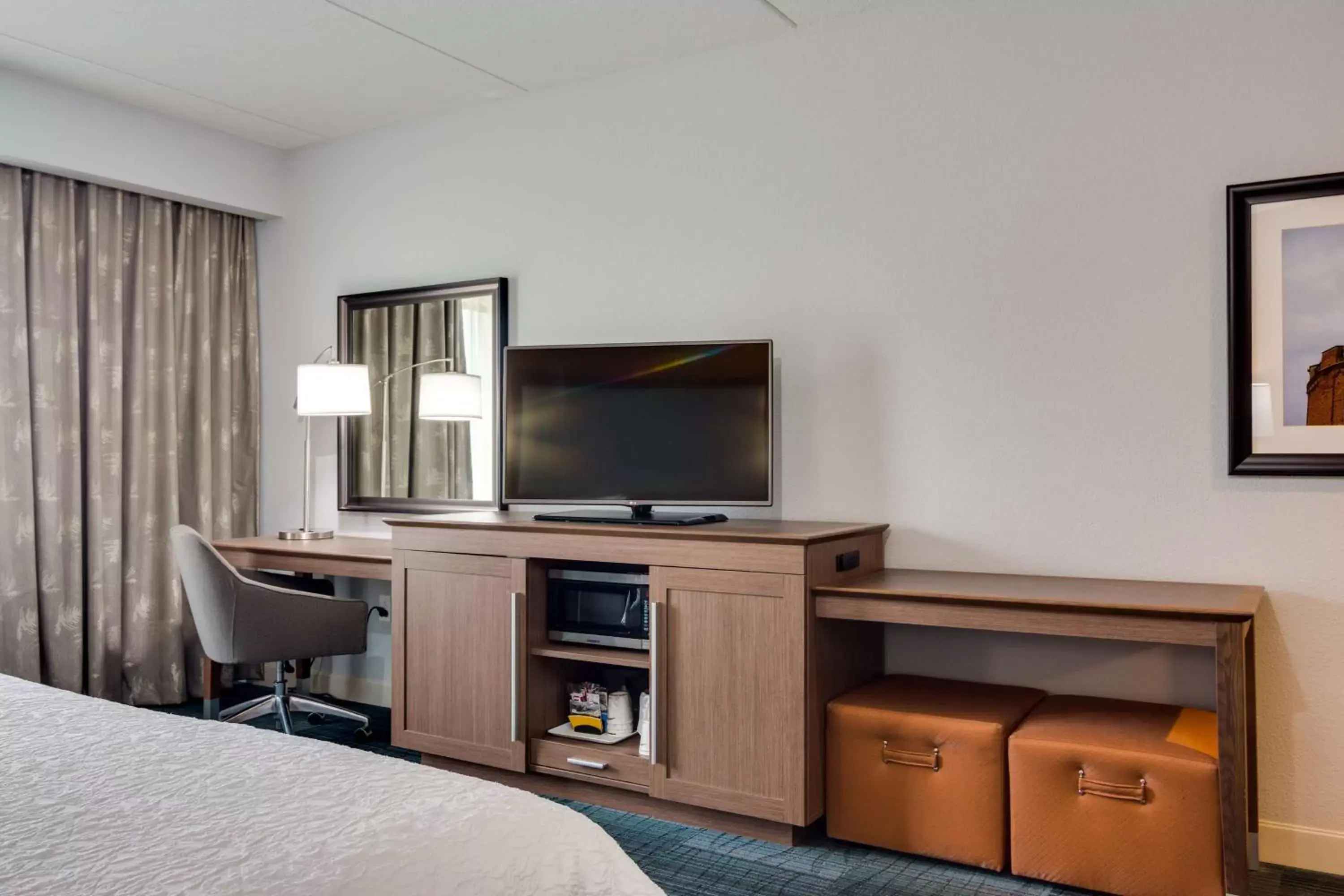 Bedroom, TV/Entertainment Center in Hampton Inn and Suites Rome, GA