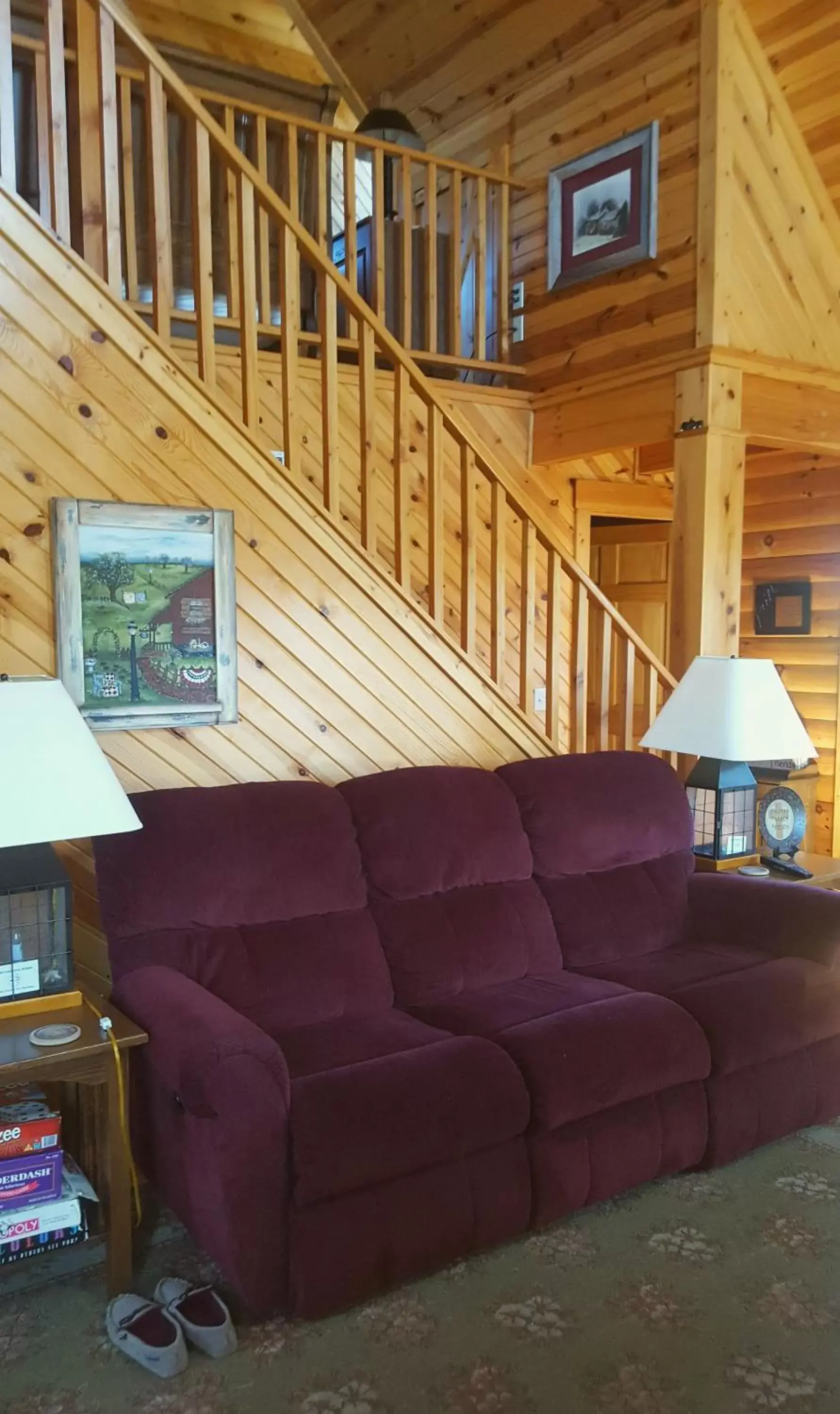 Seating Area in Amish Blessings Cabins