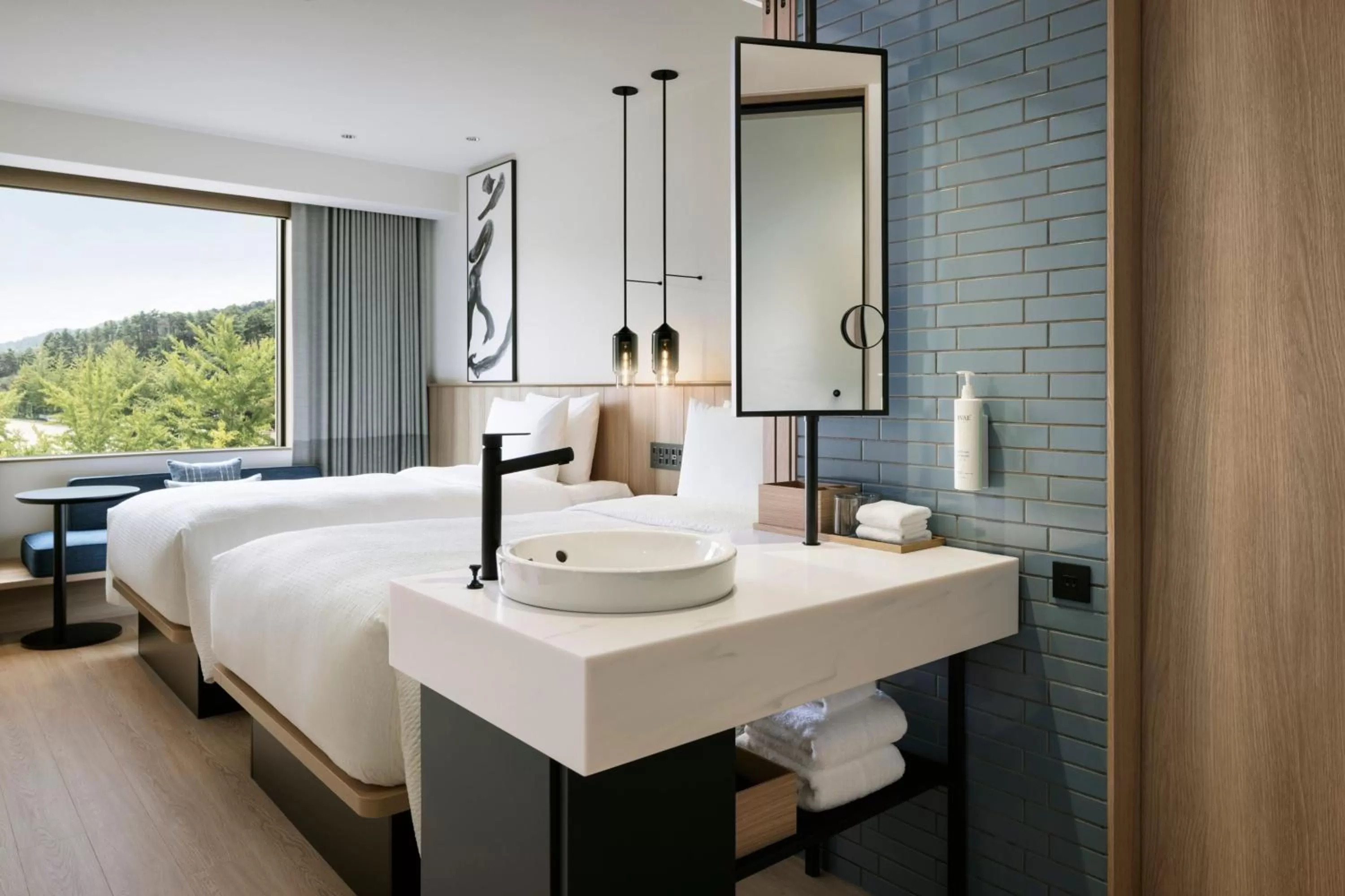 Bathroom, Bed in Fairfield by Marriott Hyogo Kannabe Highland