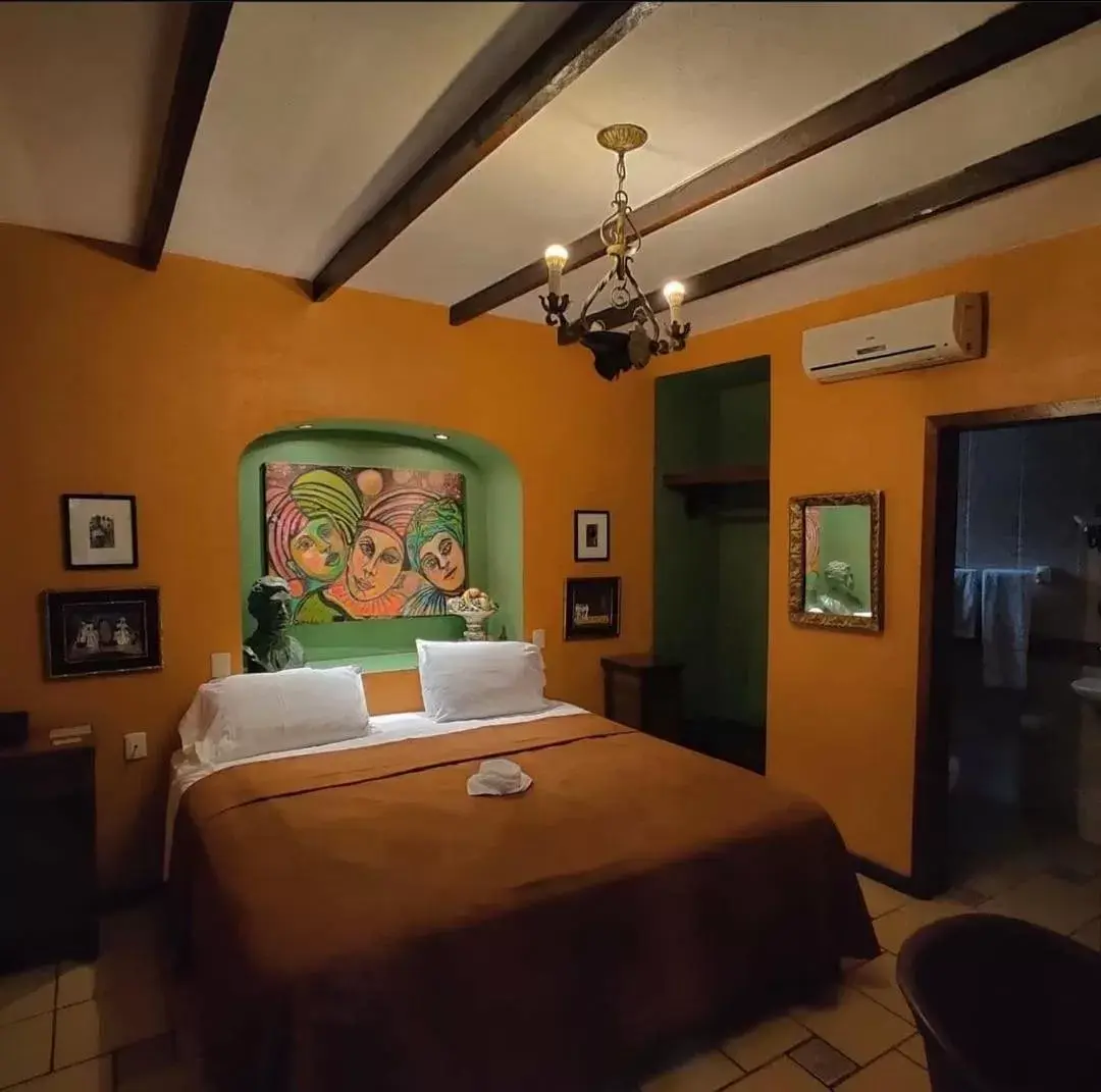 Bed in Hotel Boutique Casona Maya Mexicana