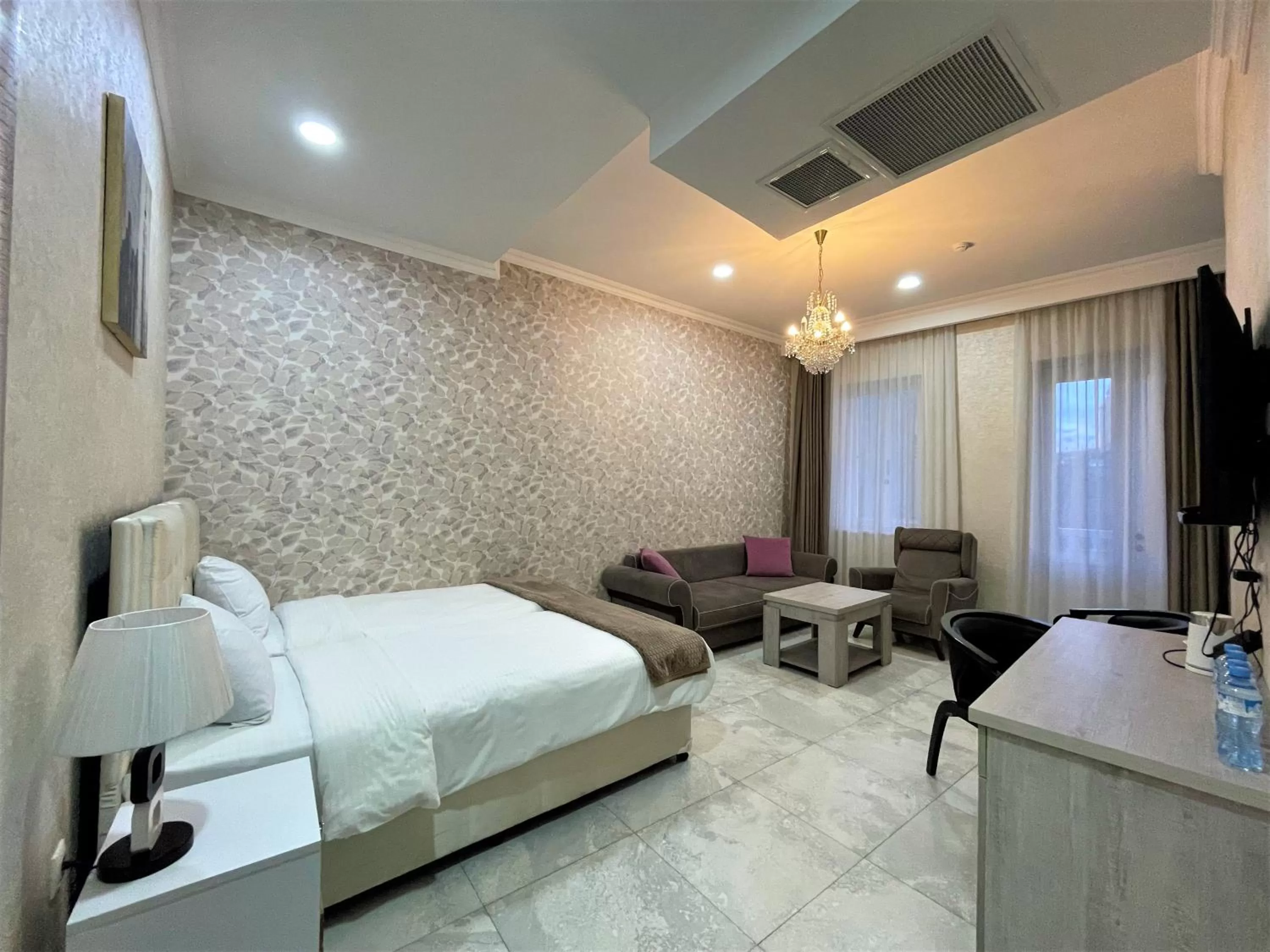 Bed in Hotel Aivani Old Tbilisi