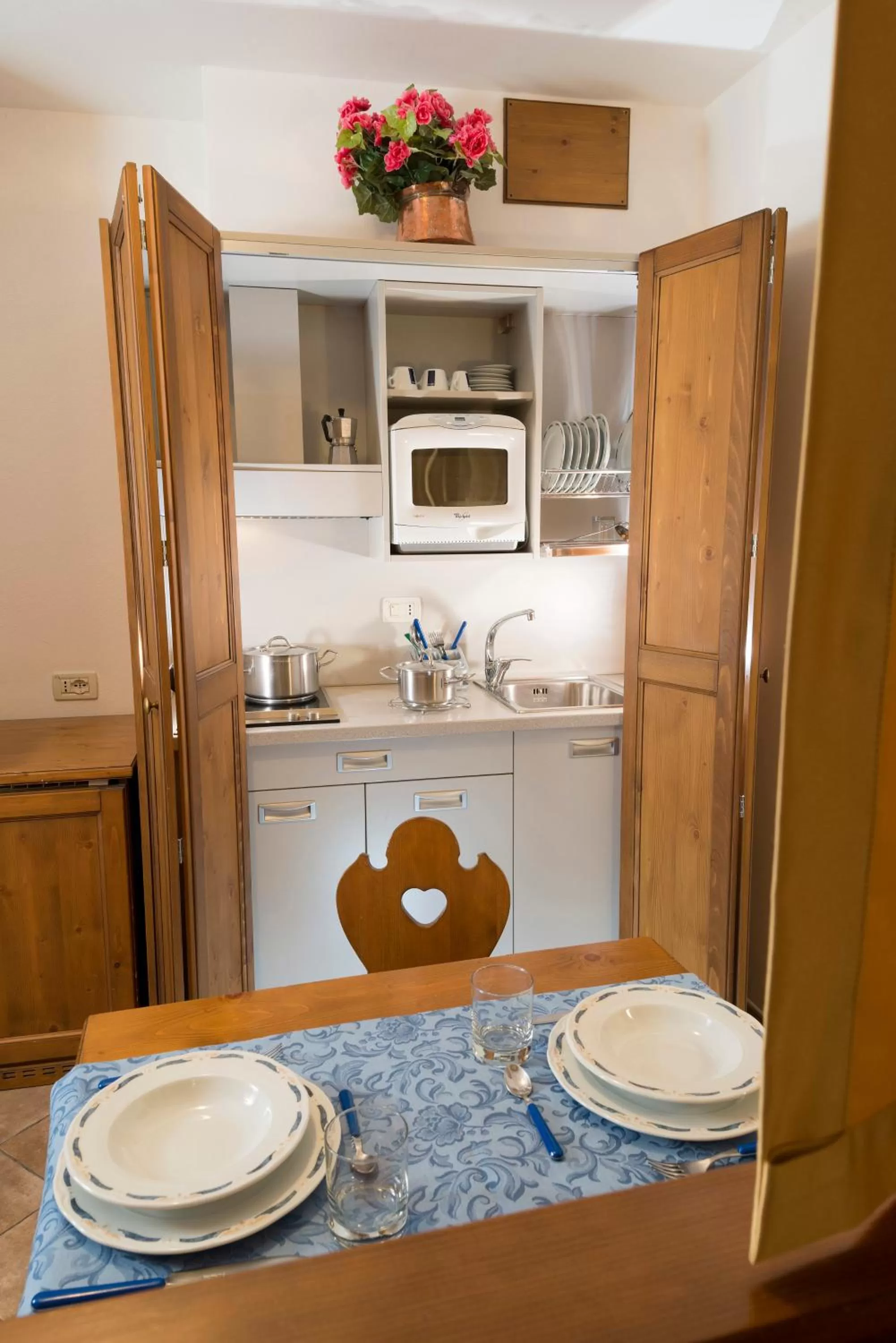 Kitchen or kitchenette in Hotel Residence Chateau