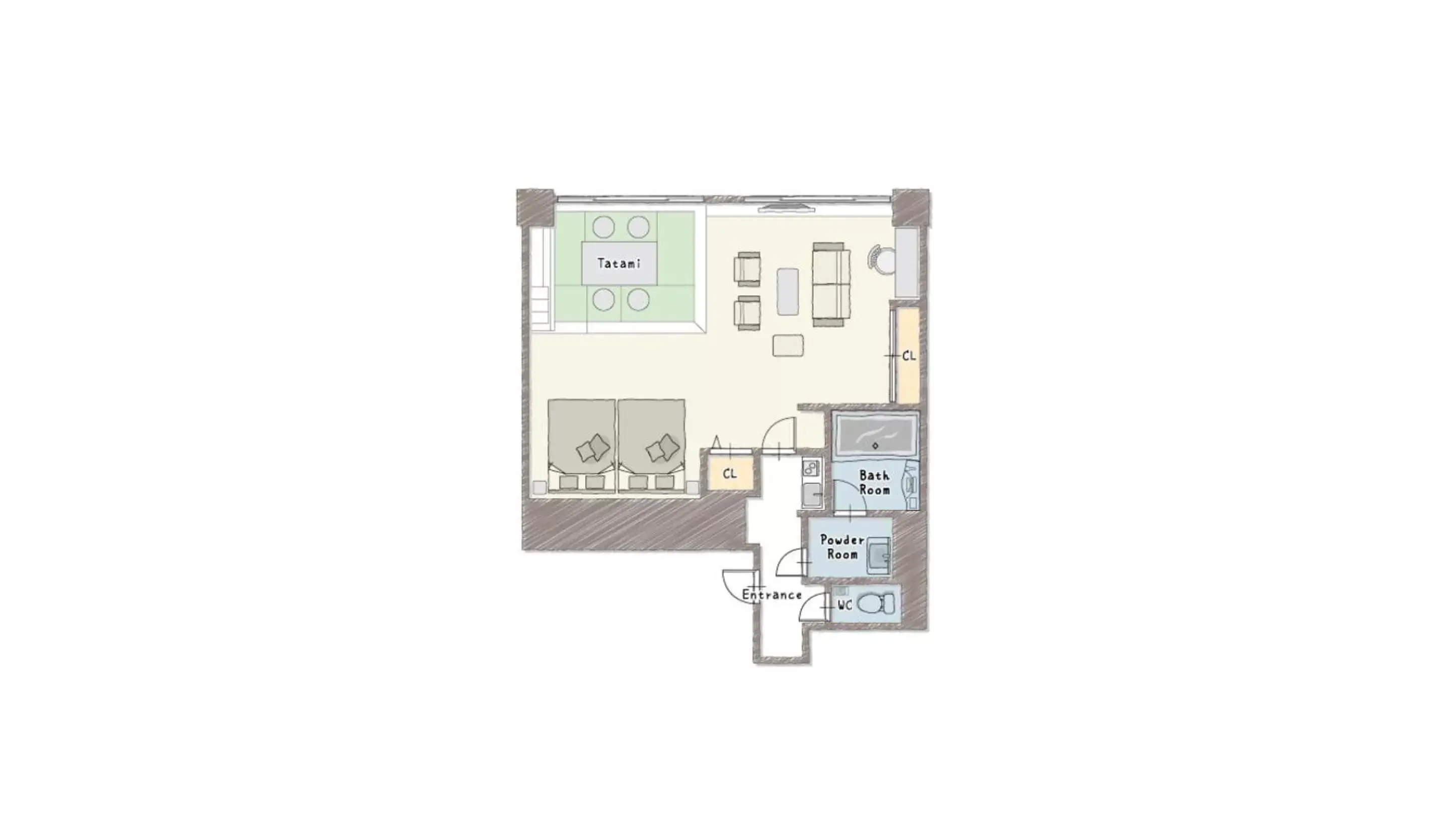 Floor Plan in HAUZA Kyoto Gojo Karasuma