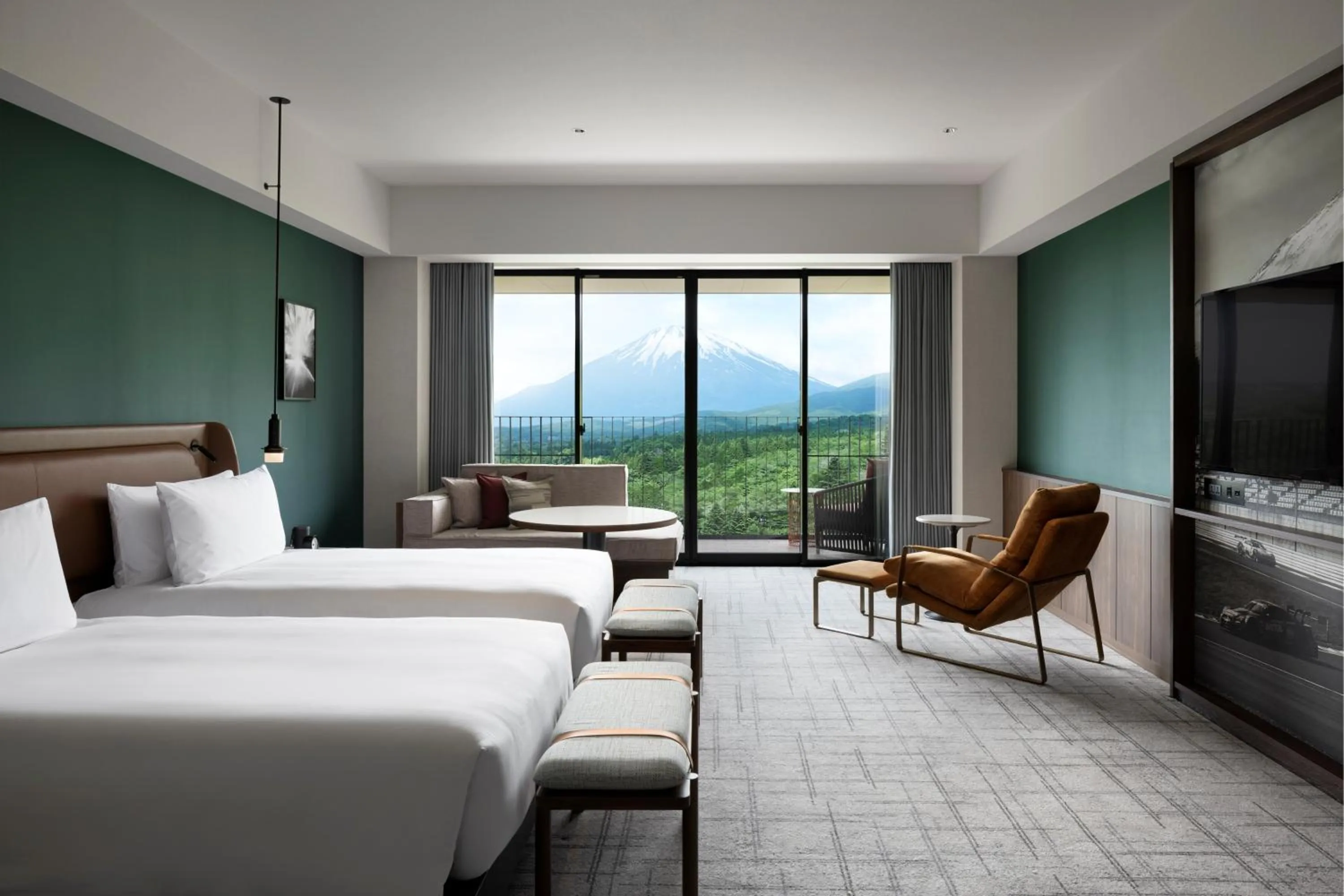 Mountain view, Bed in Fuji Speedway Hotel, in The Unbound Collection by Hyatt