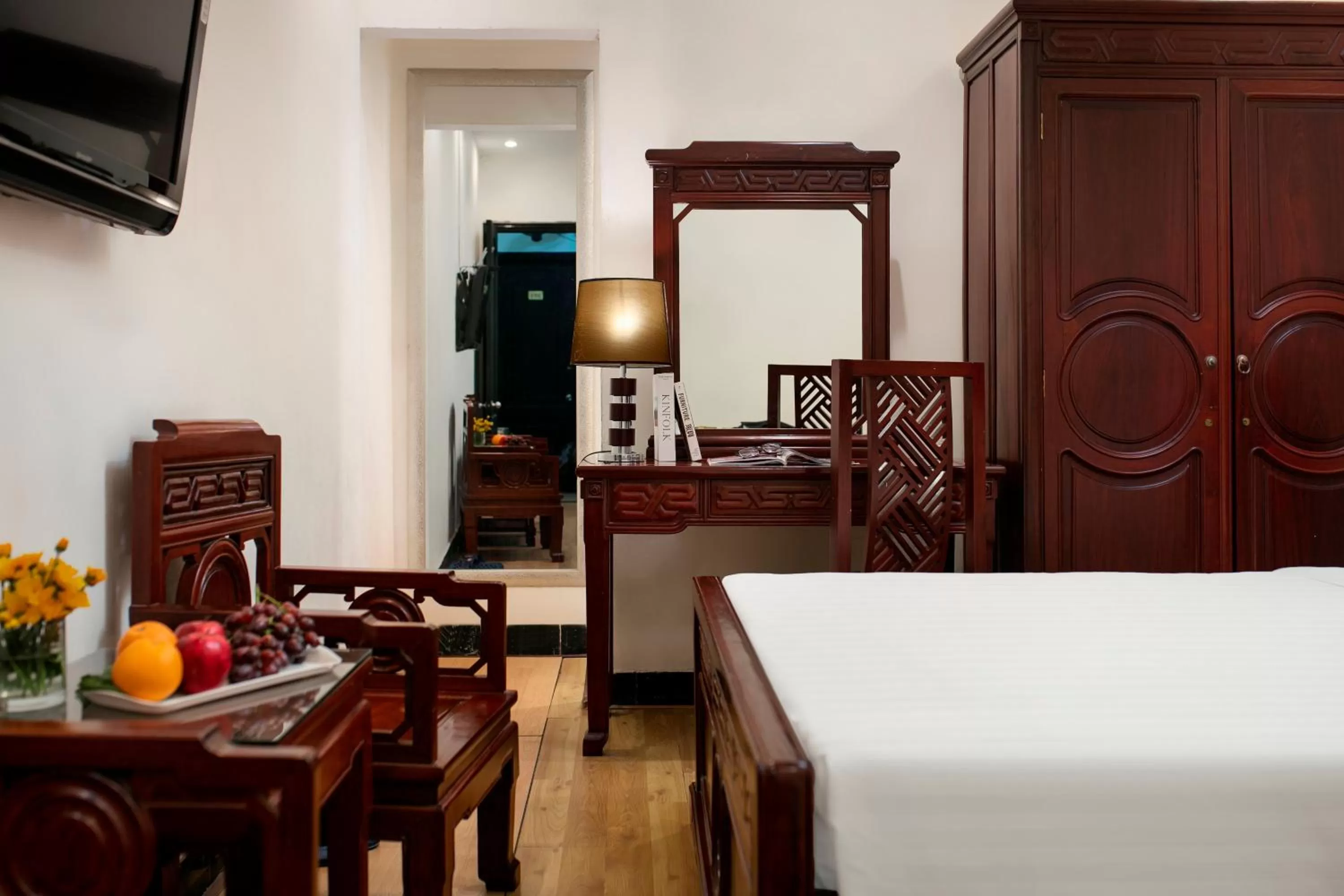 Bed in Bonjour Hanoi Hotel & Travel