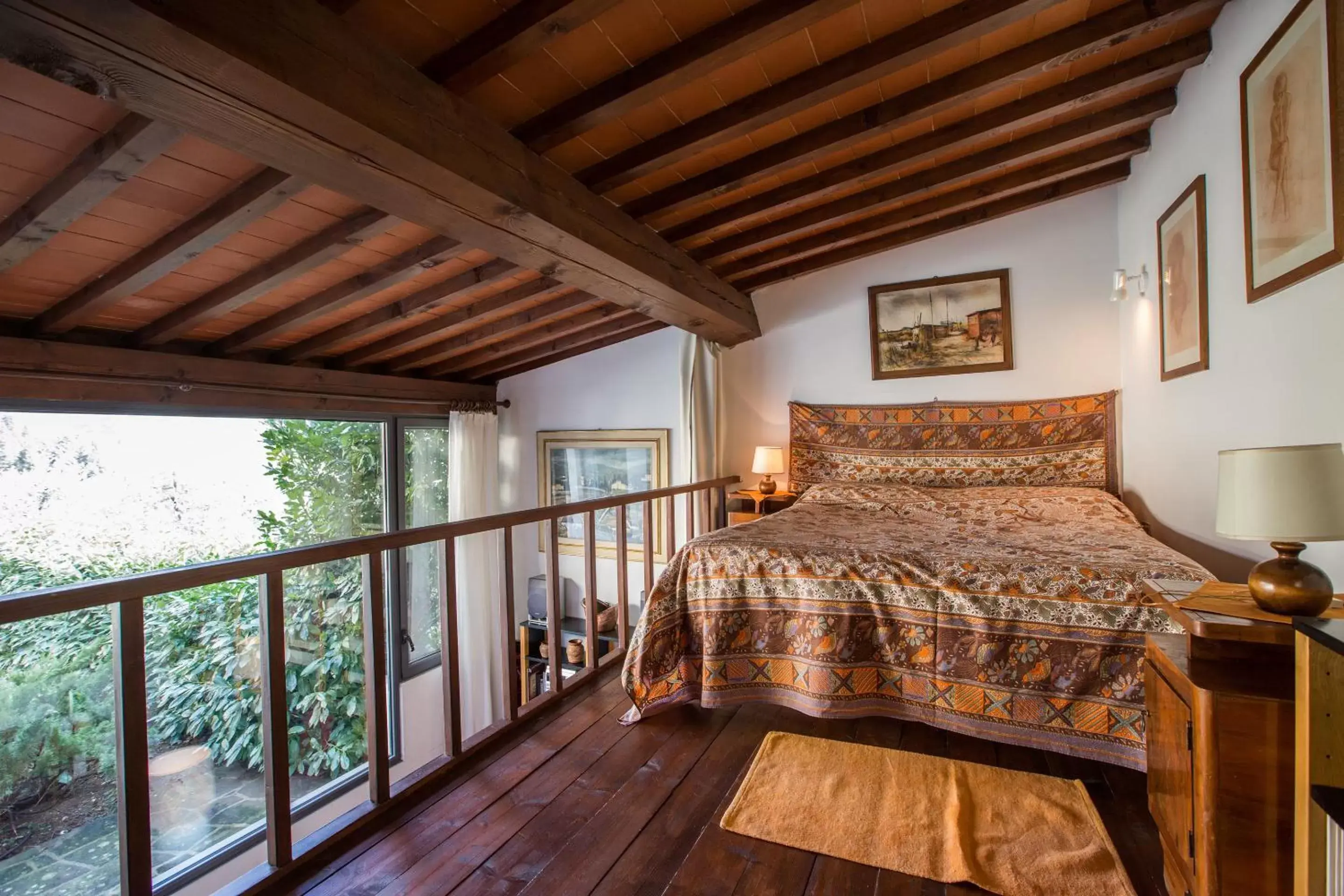 Bedroom, Bed in Independent loft on Florence's hills
