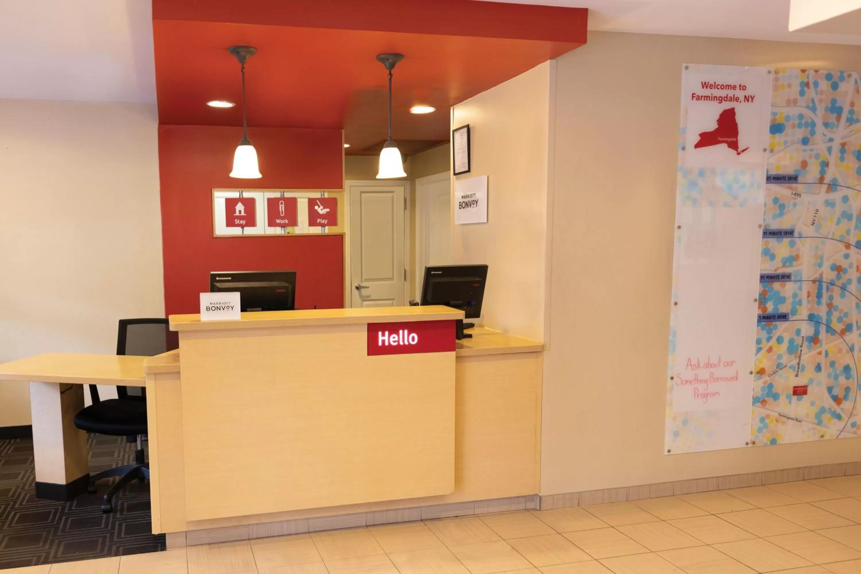 Lobby or reception in TownePlace Suites Republic Airport Long Island Farmingdale