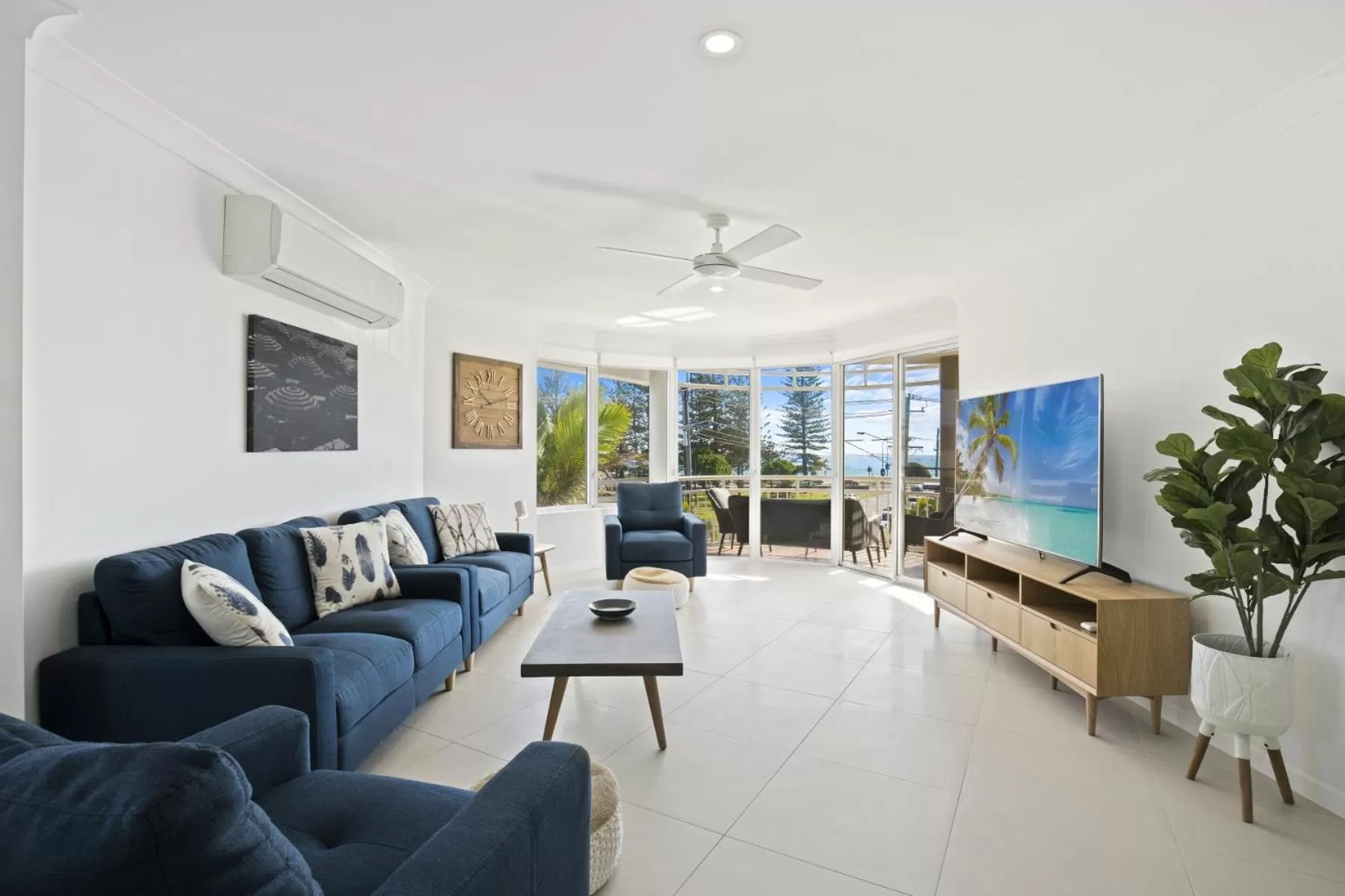 Living room in Kirra Palms Holiday Apartments