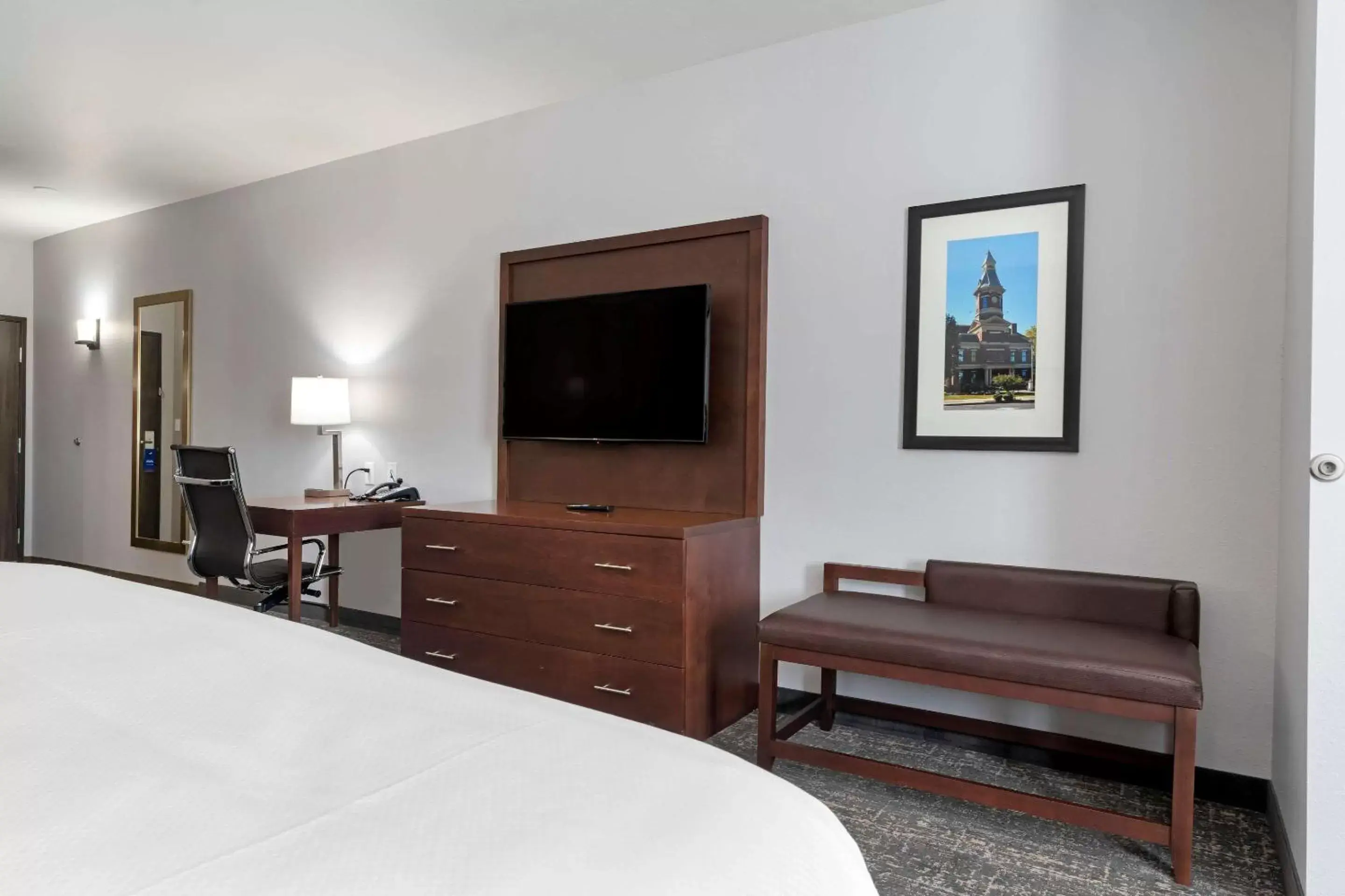 Bedroom, TV/Entertainment Center in Comfort Suites