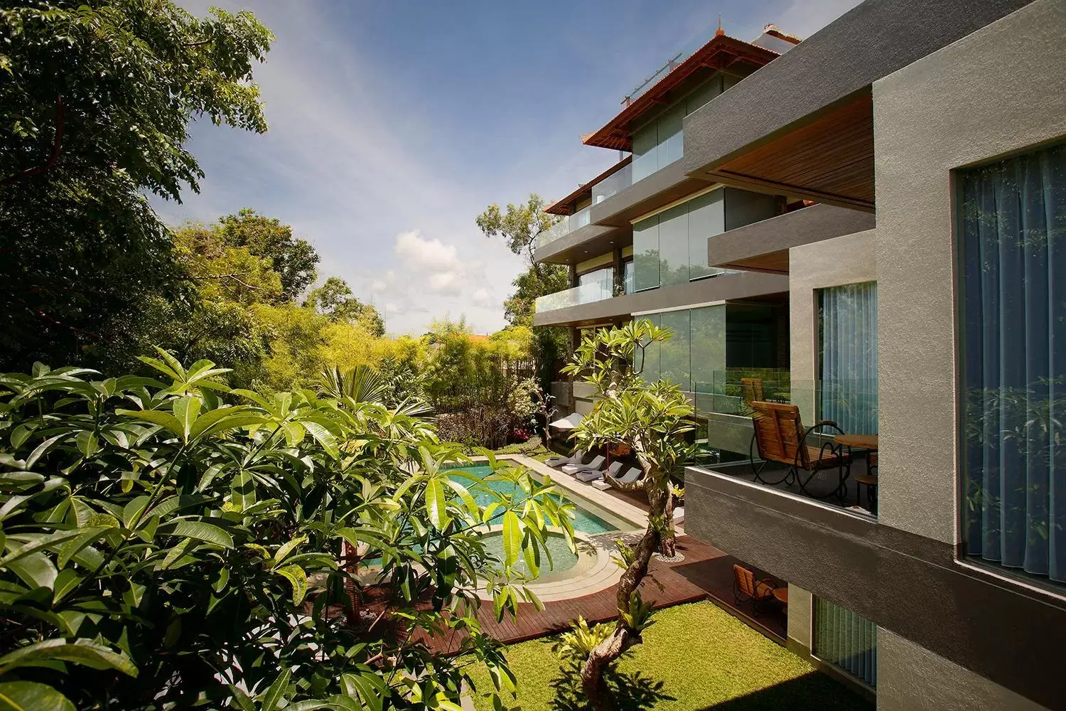 Garden view in Del Cielo Villa Jimbaran Garden view in Del Cielo Villa Jimbaran