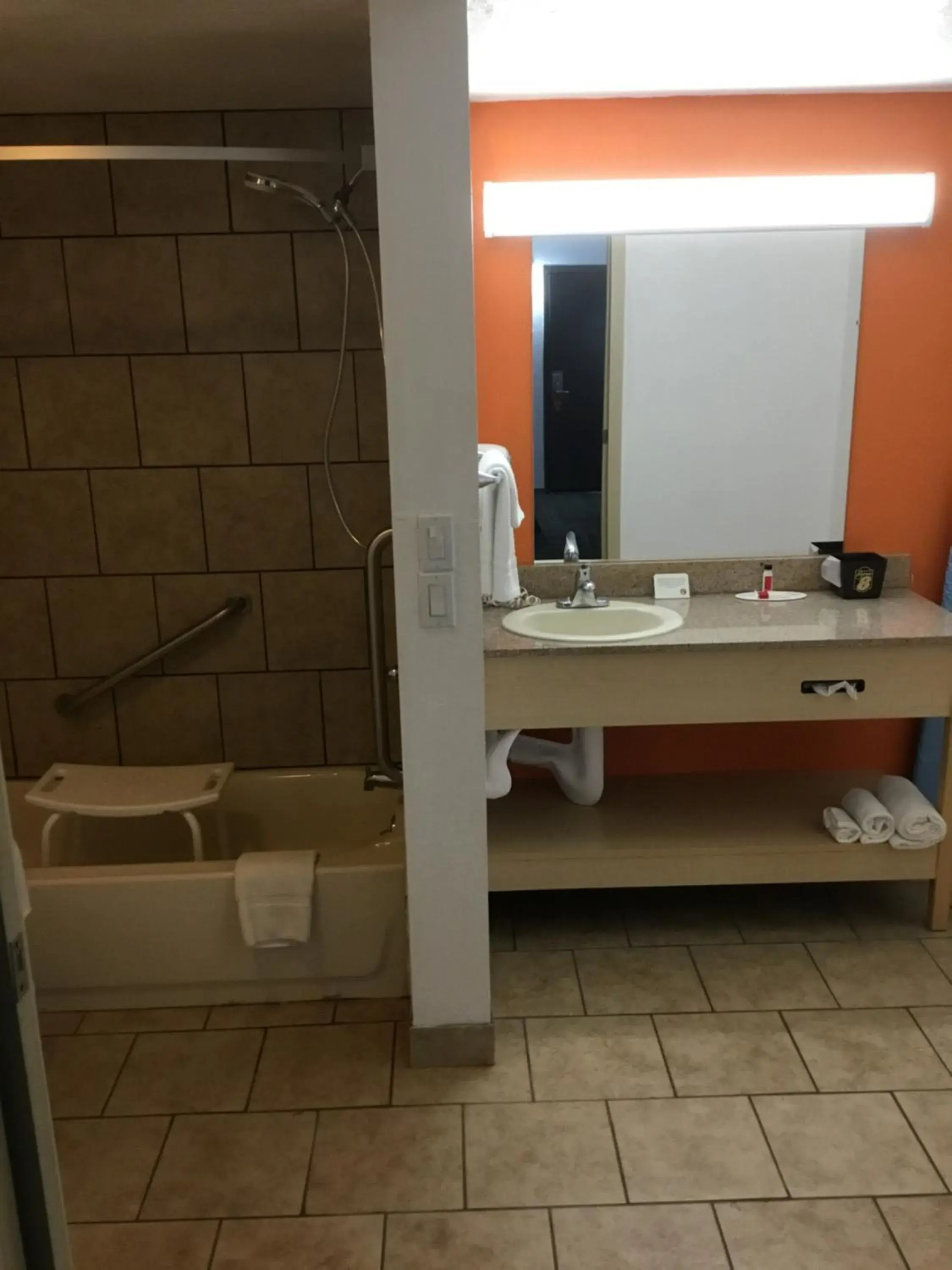 Bathroom in Super 8 by Wyndham City of Moore