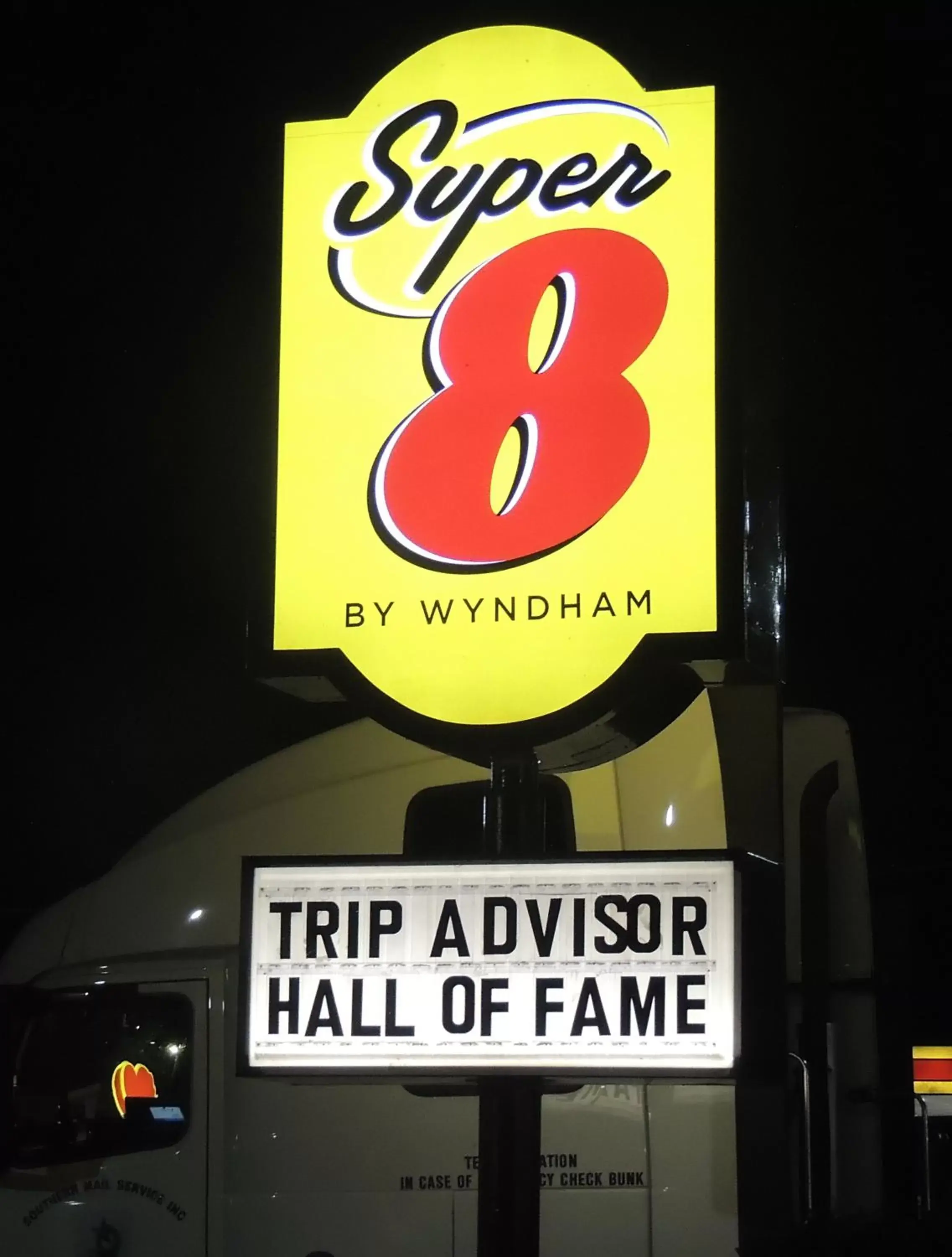 Property logo or sign in Super 8 by Wyndham Mifflinville Near Bloomsburg