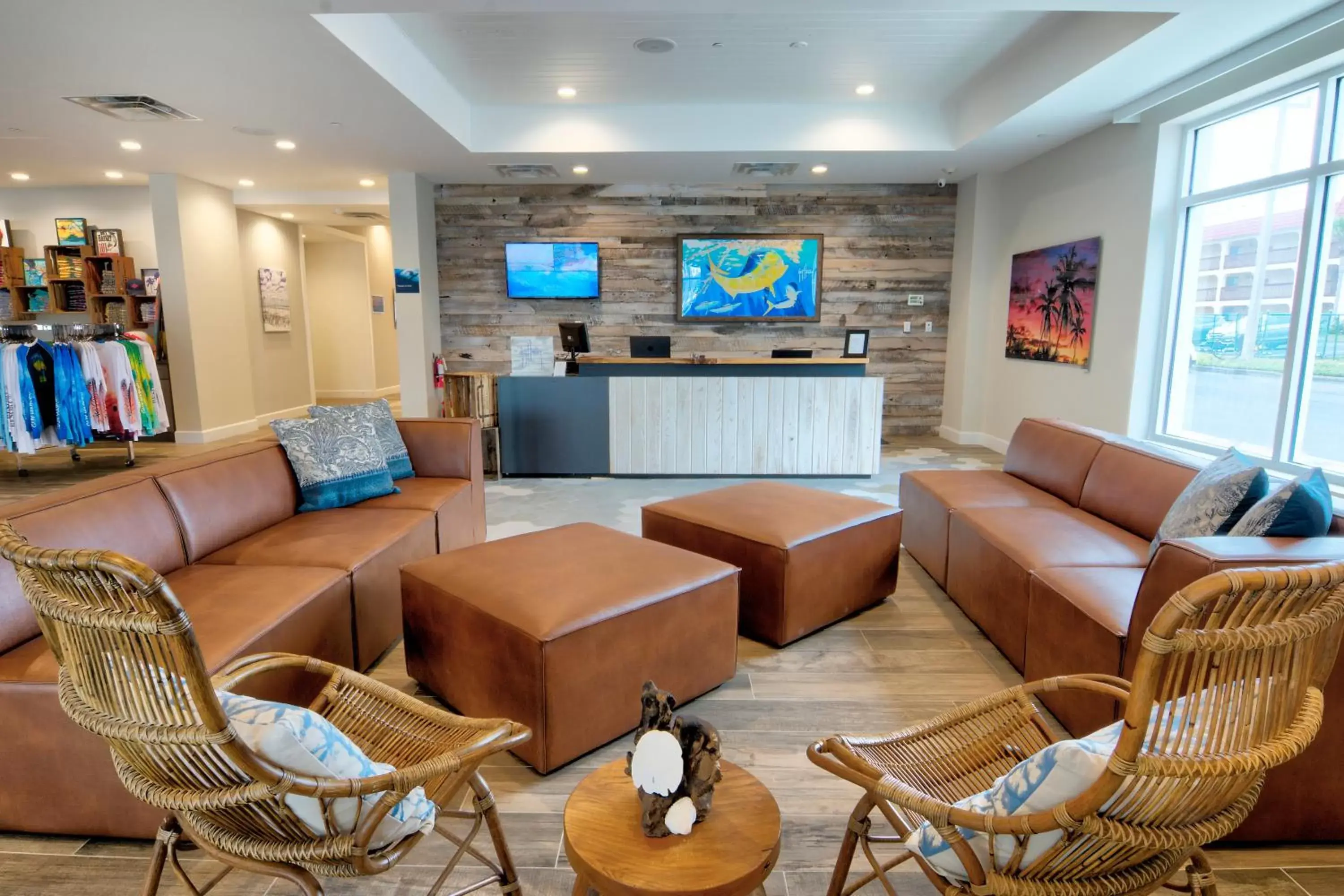 Lobby or reception in Guy Harvey Resort on Saint Augustine Beach Lobby or reception in Guy Harvey Resort on Saint Augustine Beach