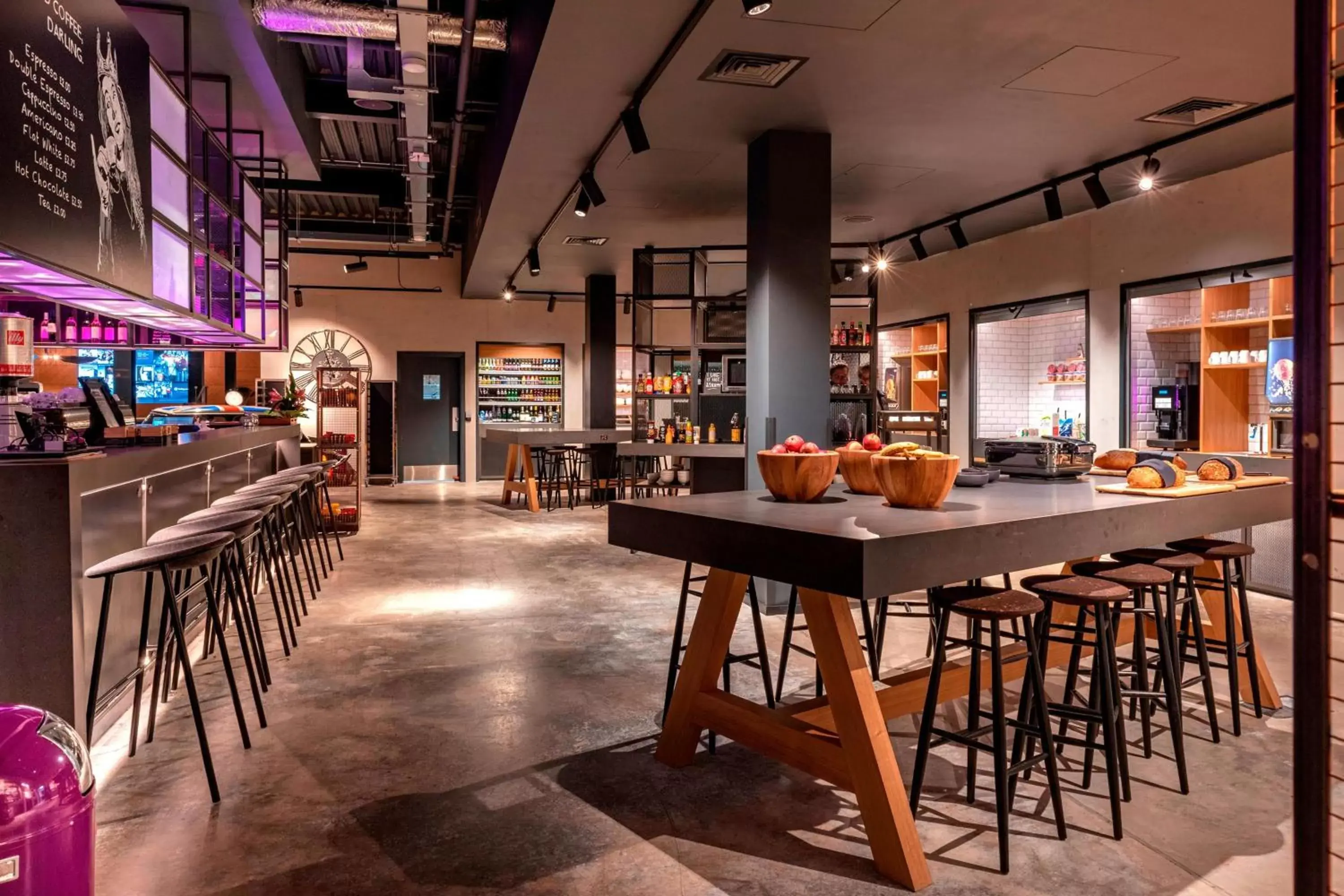 Living room, Restaurant/Places to Eat in Moxy London Heathrow Airport