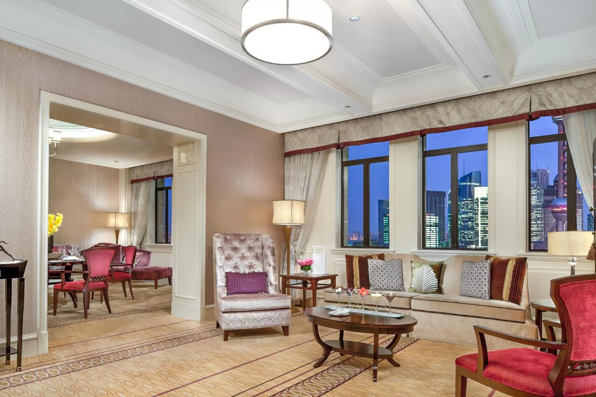 Living room in Fairmont Peace Hotel on the Bund