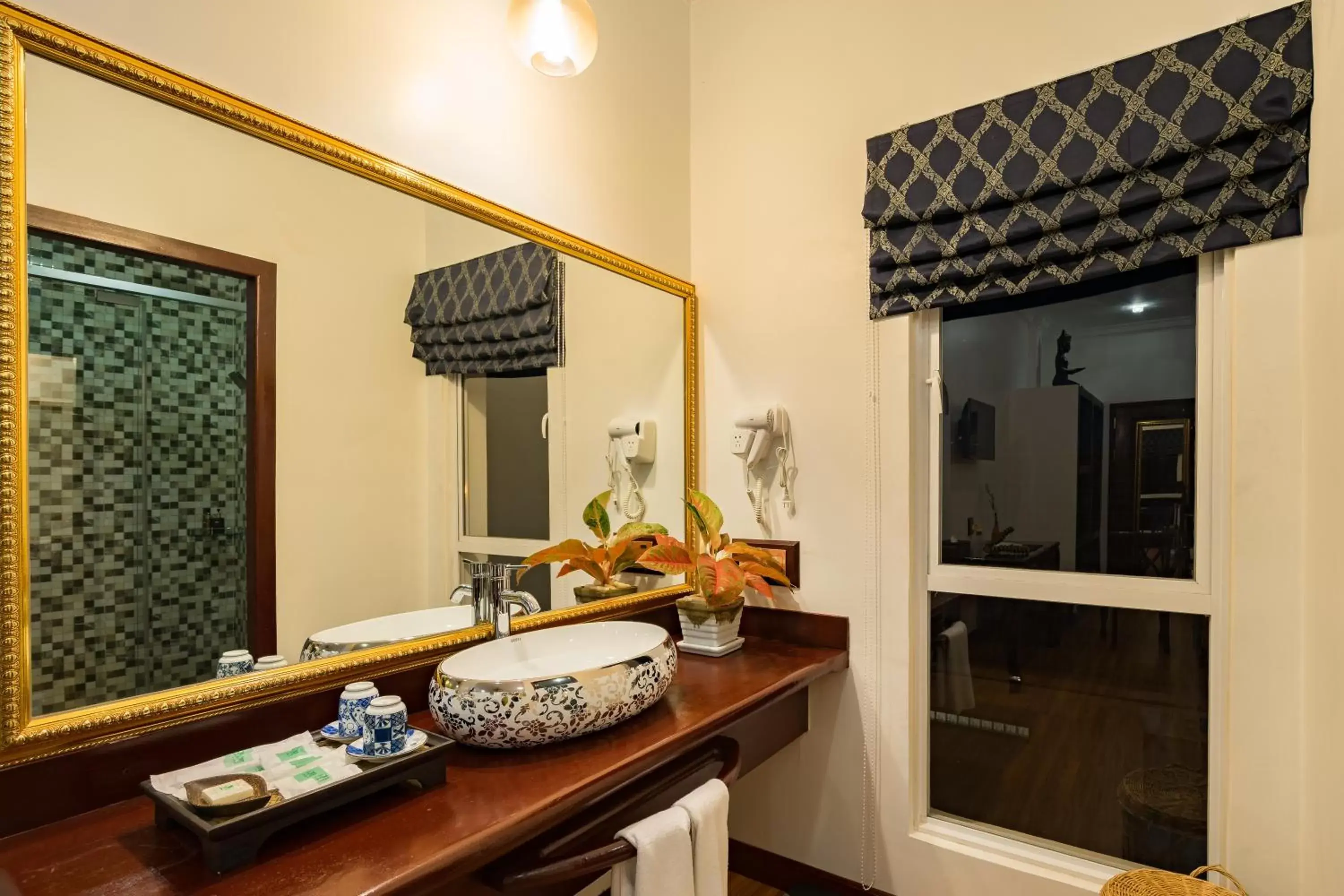 Decorative detail, Bathroom in Beyond Yangon Inn