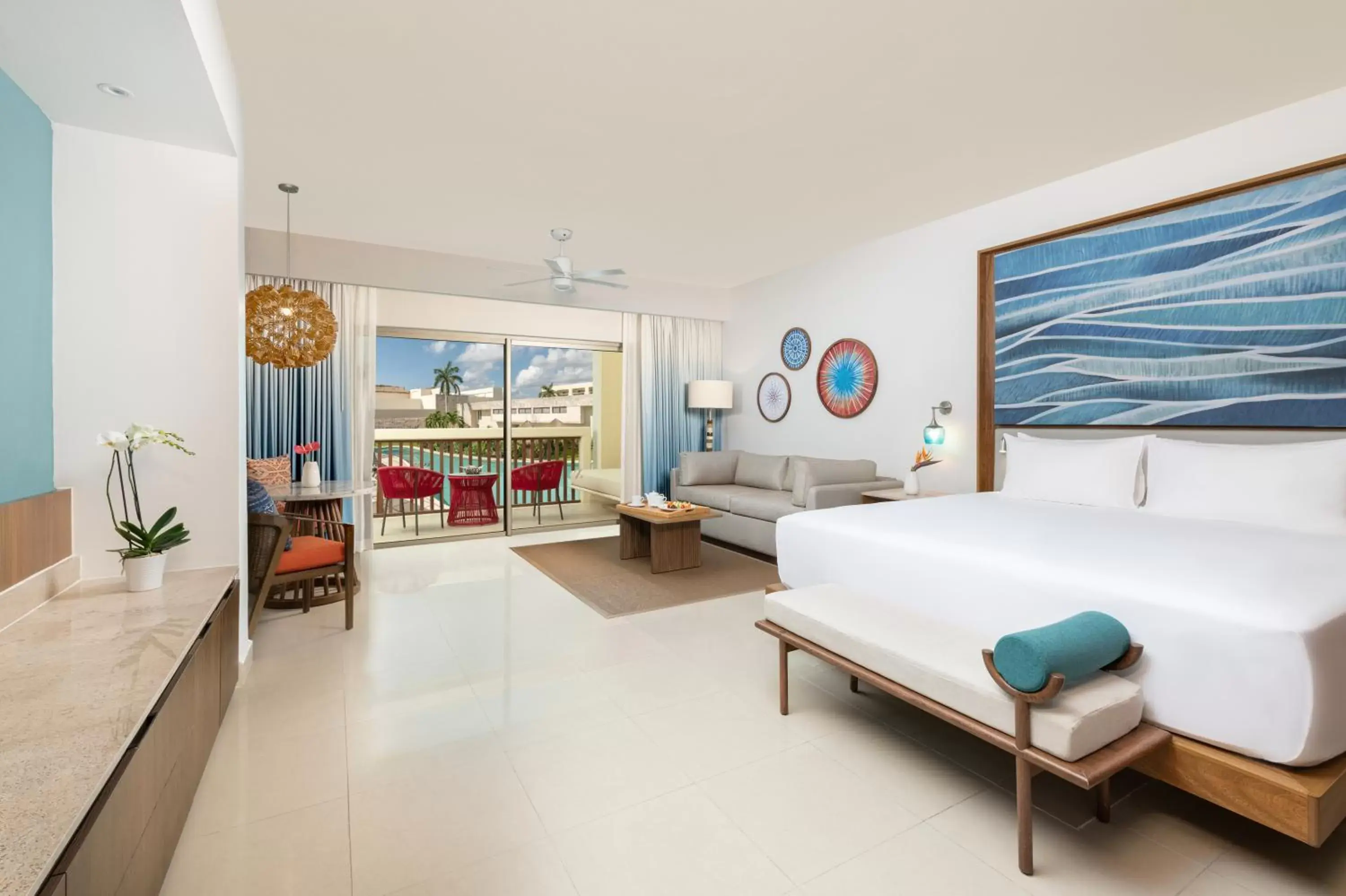 Bed in Hyatt Ziva Riviera Cancun All-Inclusive