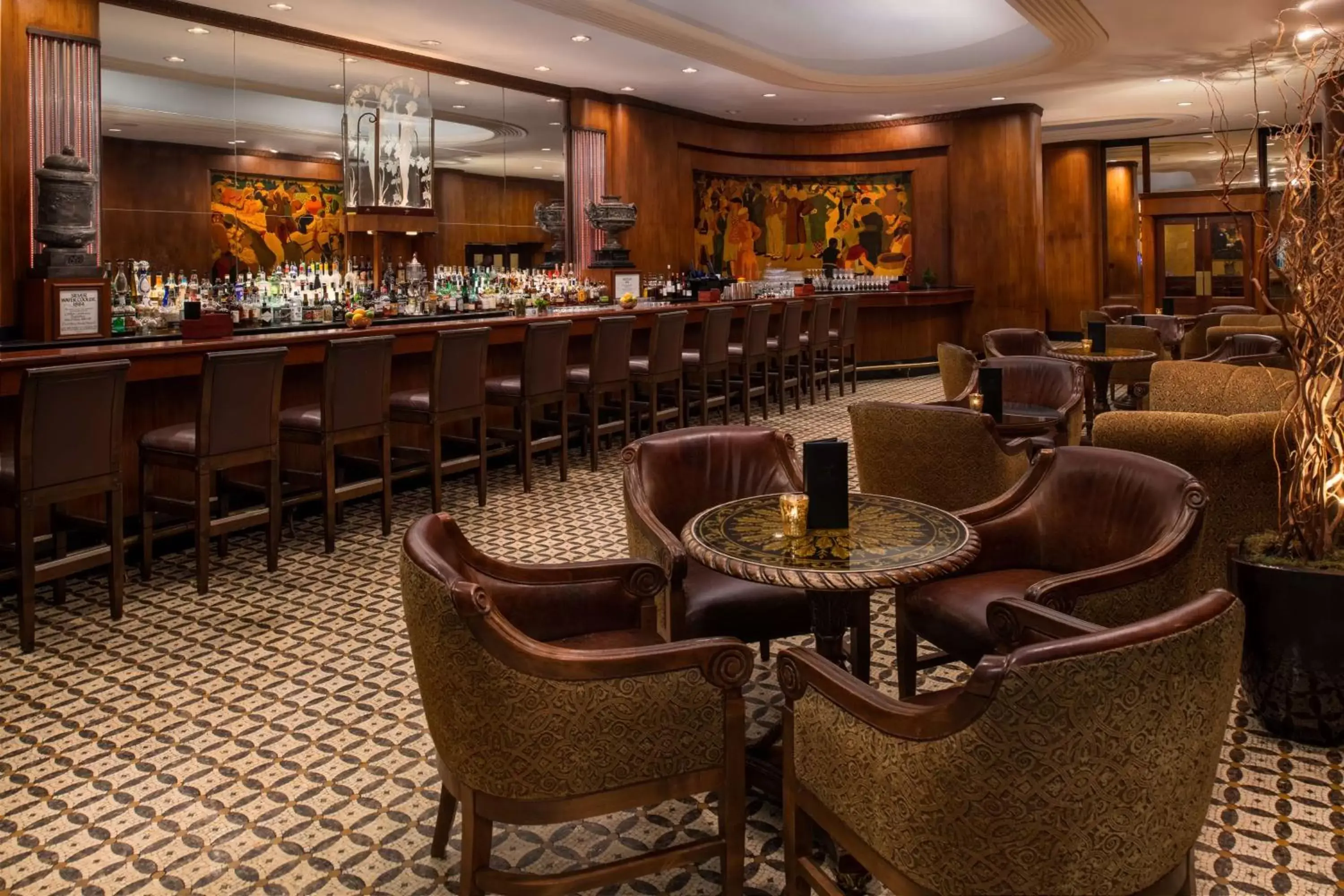 Lounge or bar, Lounge/Bar in The Roosevelt Hotel New Orleans - Waldorf Astoria Hotels & Resorts