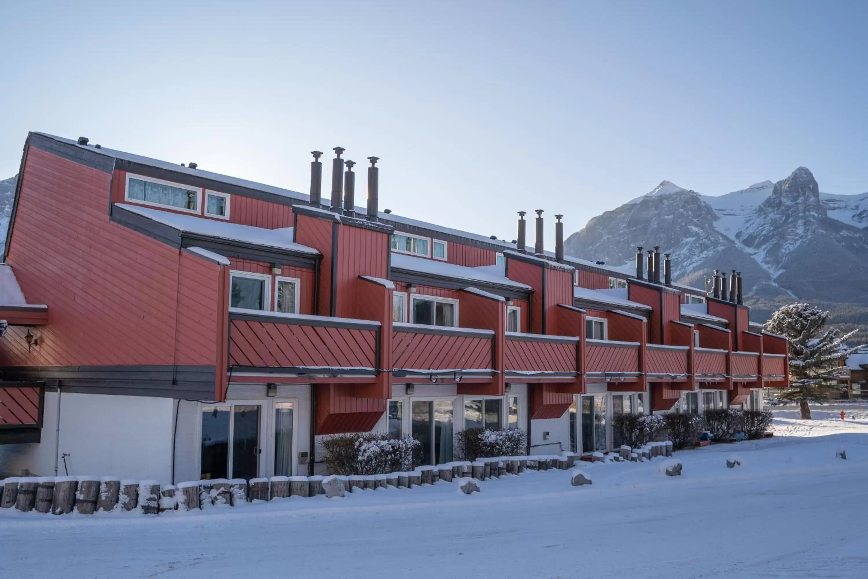 Property building, Winter in Rocky Mountain Ski Lodge