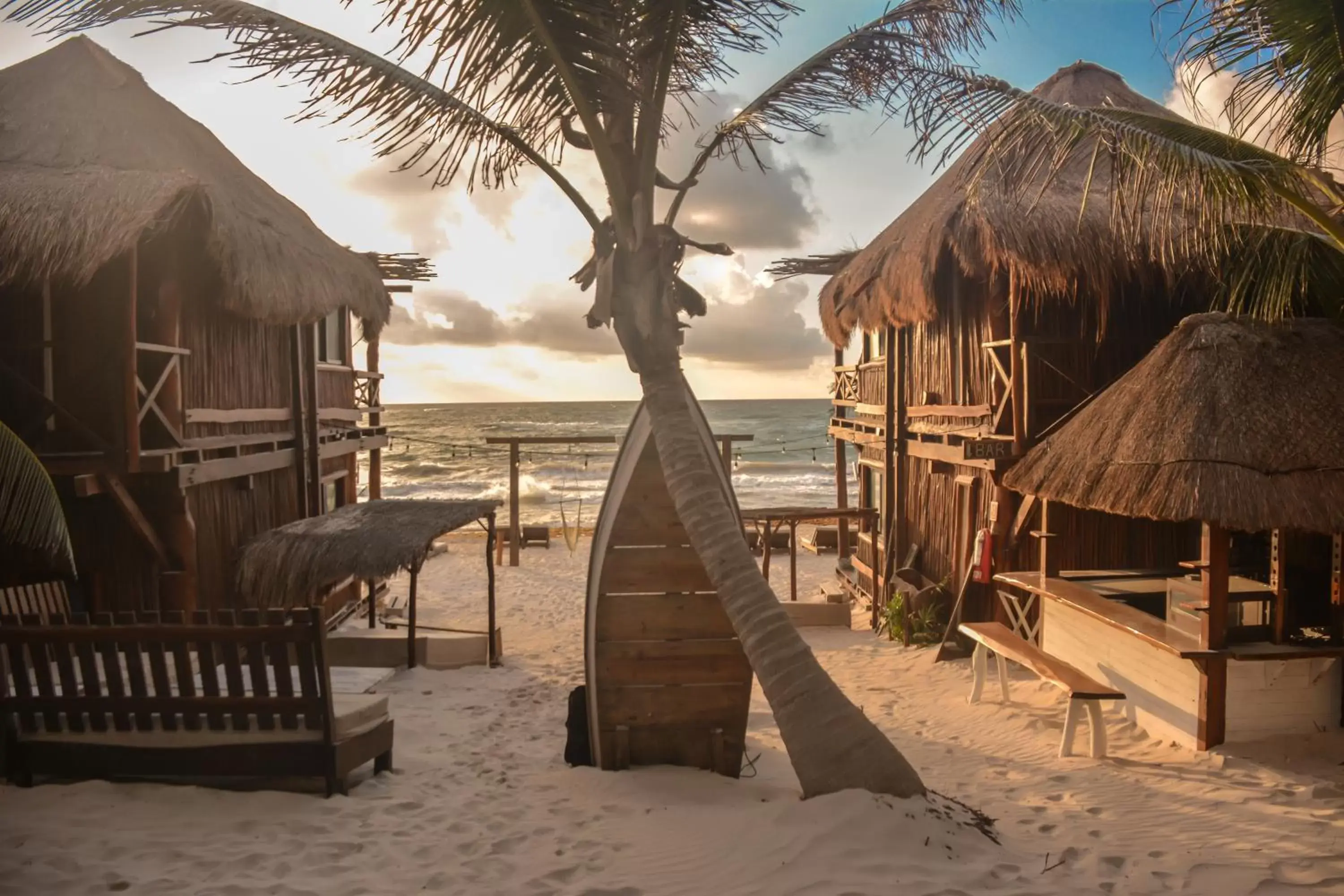 Patio, Beach in Hotelito Azul