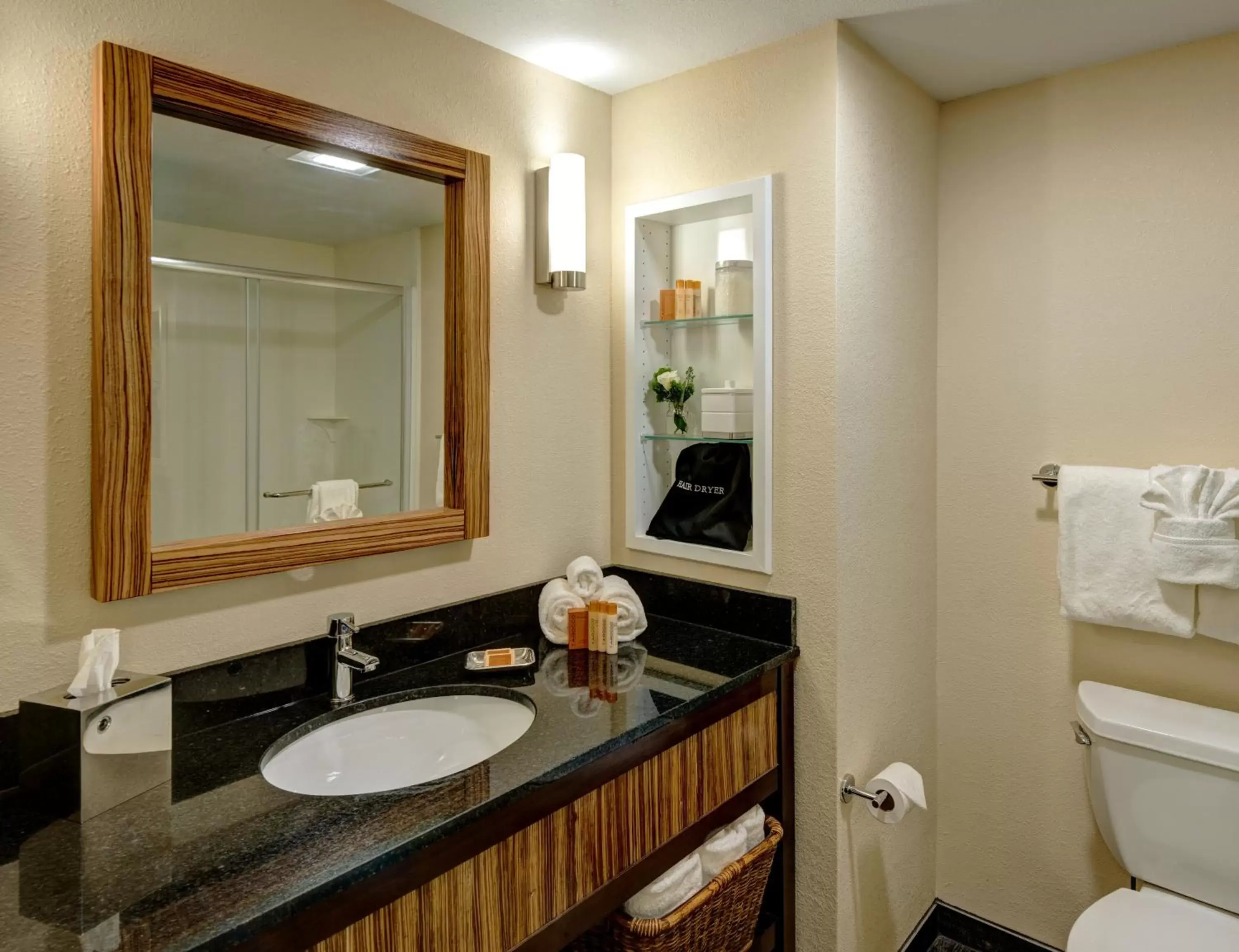 Bathroom in The Garrison Hotel & Suites Dover-Durham, Ascend Hotel Collection