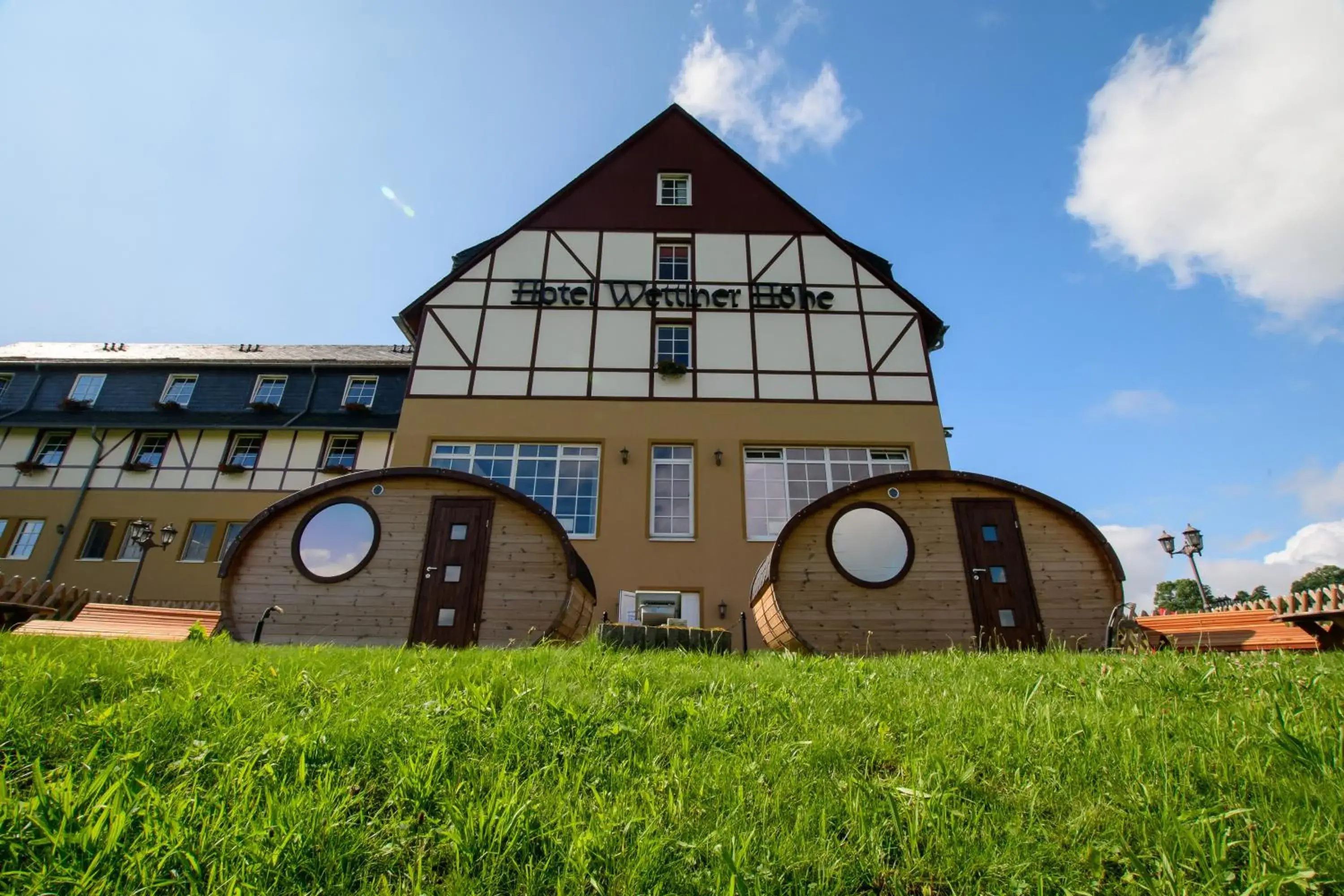 Sauna, Property Building in Panorama Berghotel Wettiner Hohe