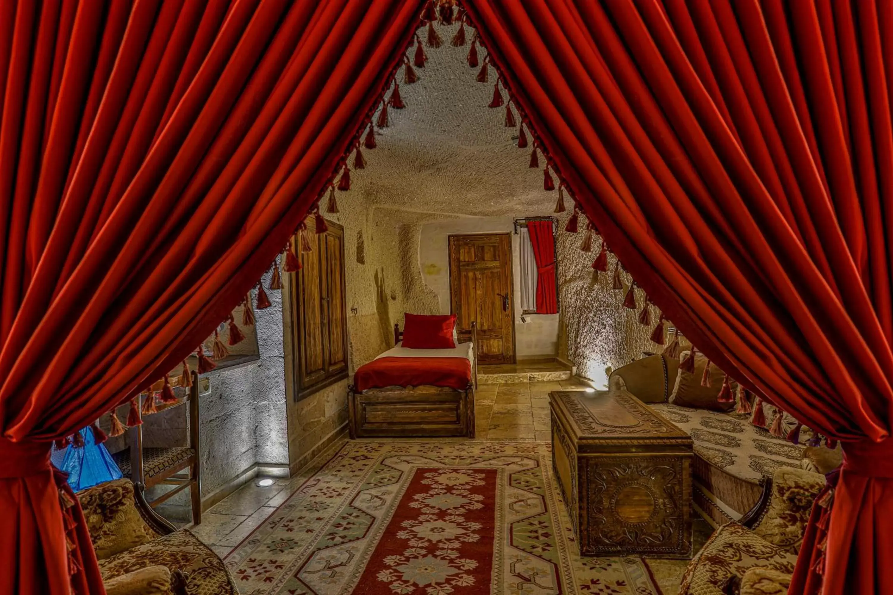 Seating area in Hidden Cave Hotel